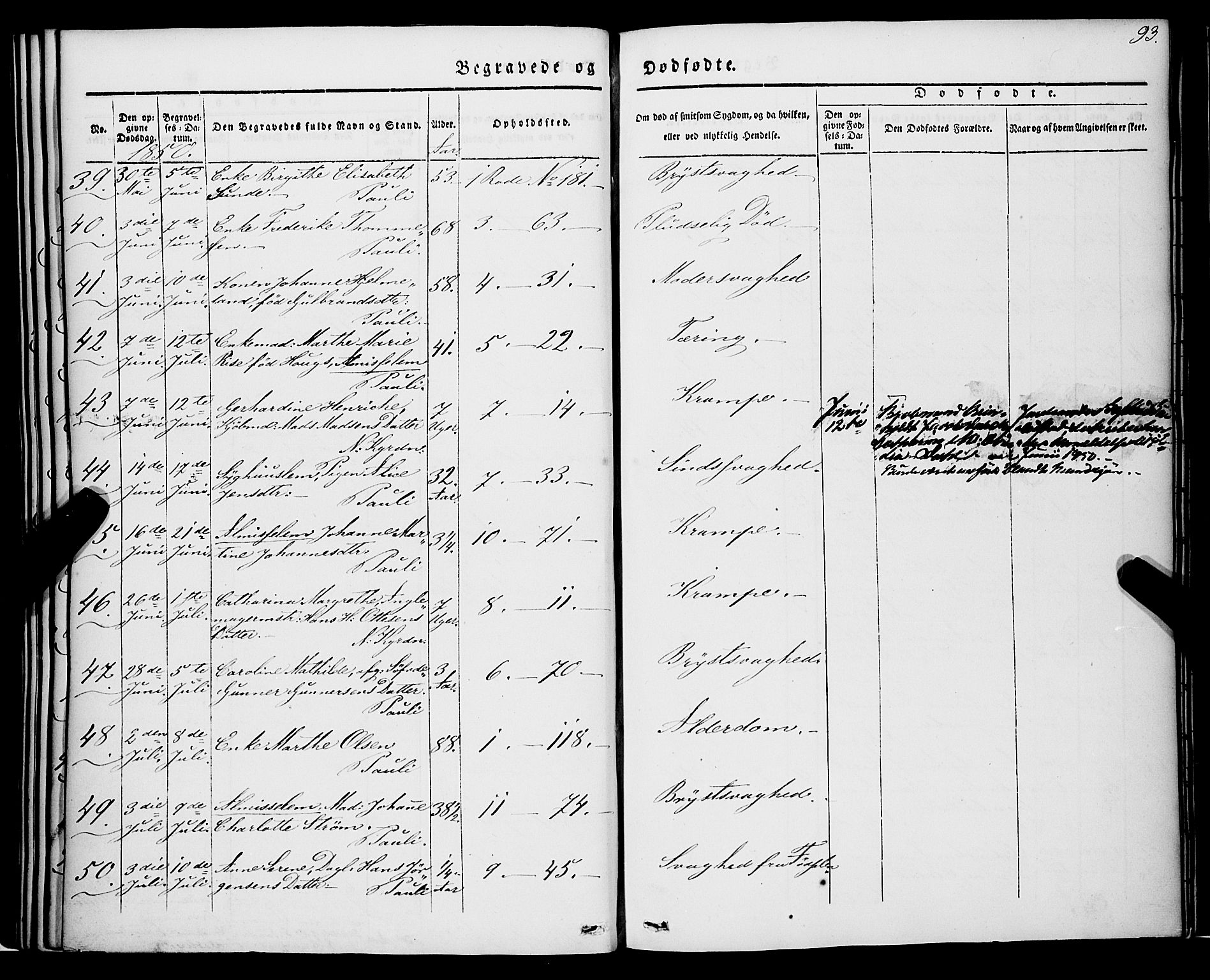 Nykirken Sokneprestembete, SAB/A-77101/H/Haa/L0041: Parish register (official) no. E 1, 1833-1850, p. 93
