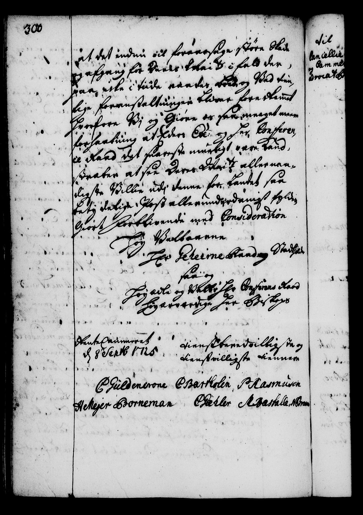 Rentekammeret, Kammerkanselliet, RA/EA-3111/G/Gg/Gga/L0002: Norsk ekspedisjonsprotokoll med register (merket RK 53.2), 1723-1727, p. 300