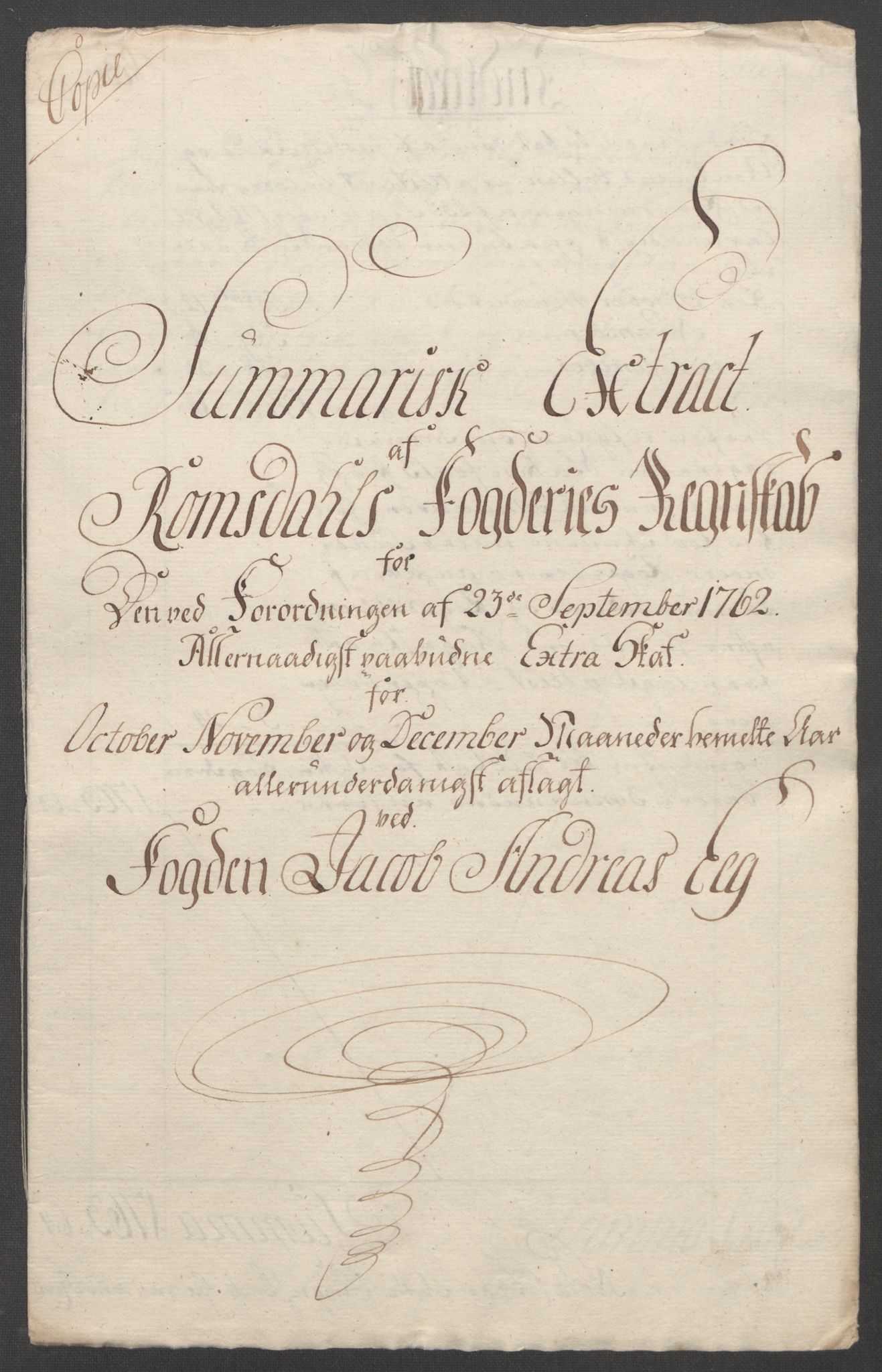 Rentekammeret inntil 1814, Reviderte regnskaper, Fogderegnskap, AV/RA-EA-4092/R55/L3730: Ekstraskatten Romsdal, 1762-1763, p. 7