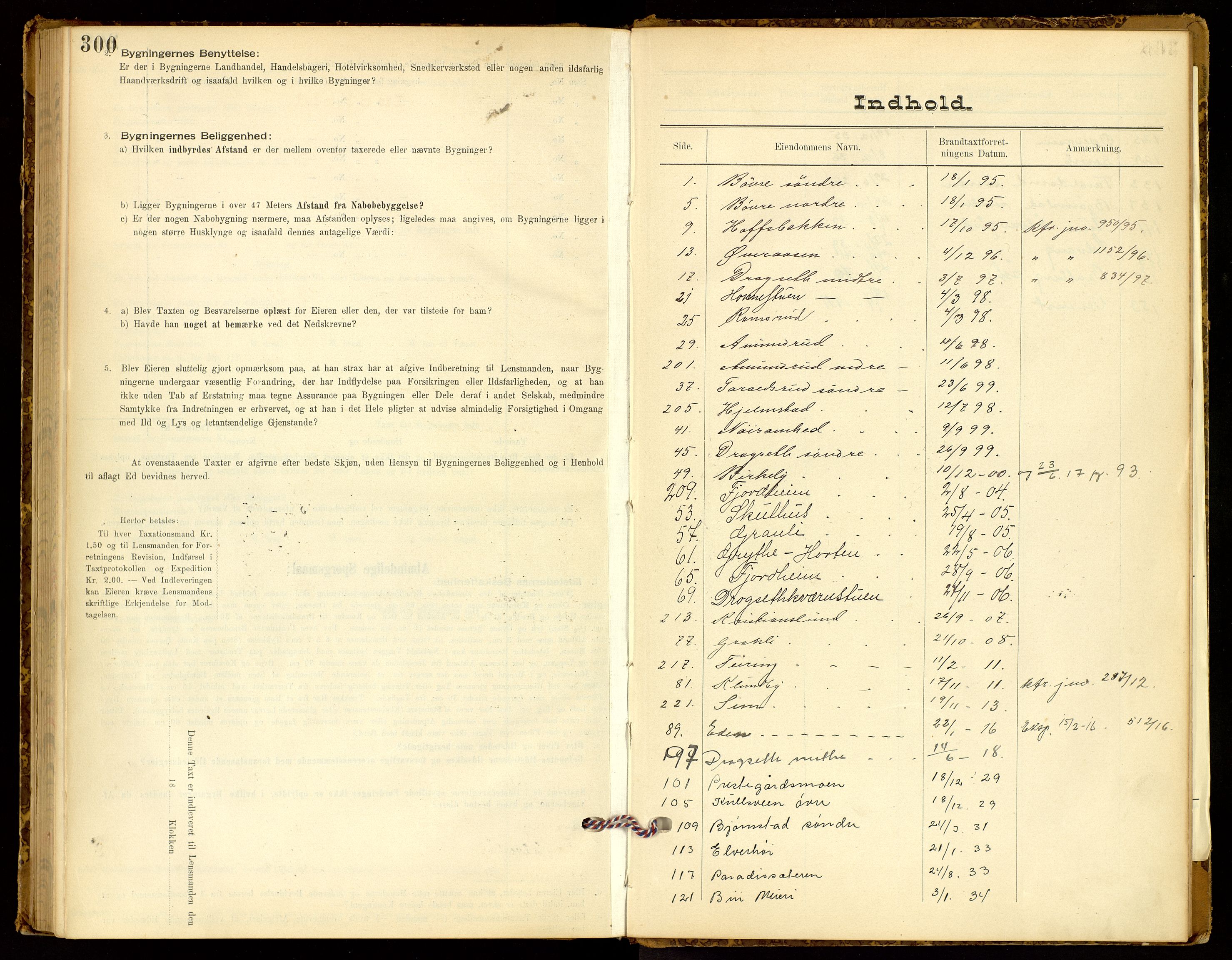 Norges Brannkasse, Biri, SAH/NBRANB-043/Fa/L0006: Branntakstprotokoll - skjema, 1895-1949, p. 300