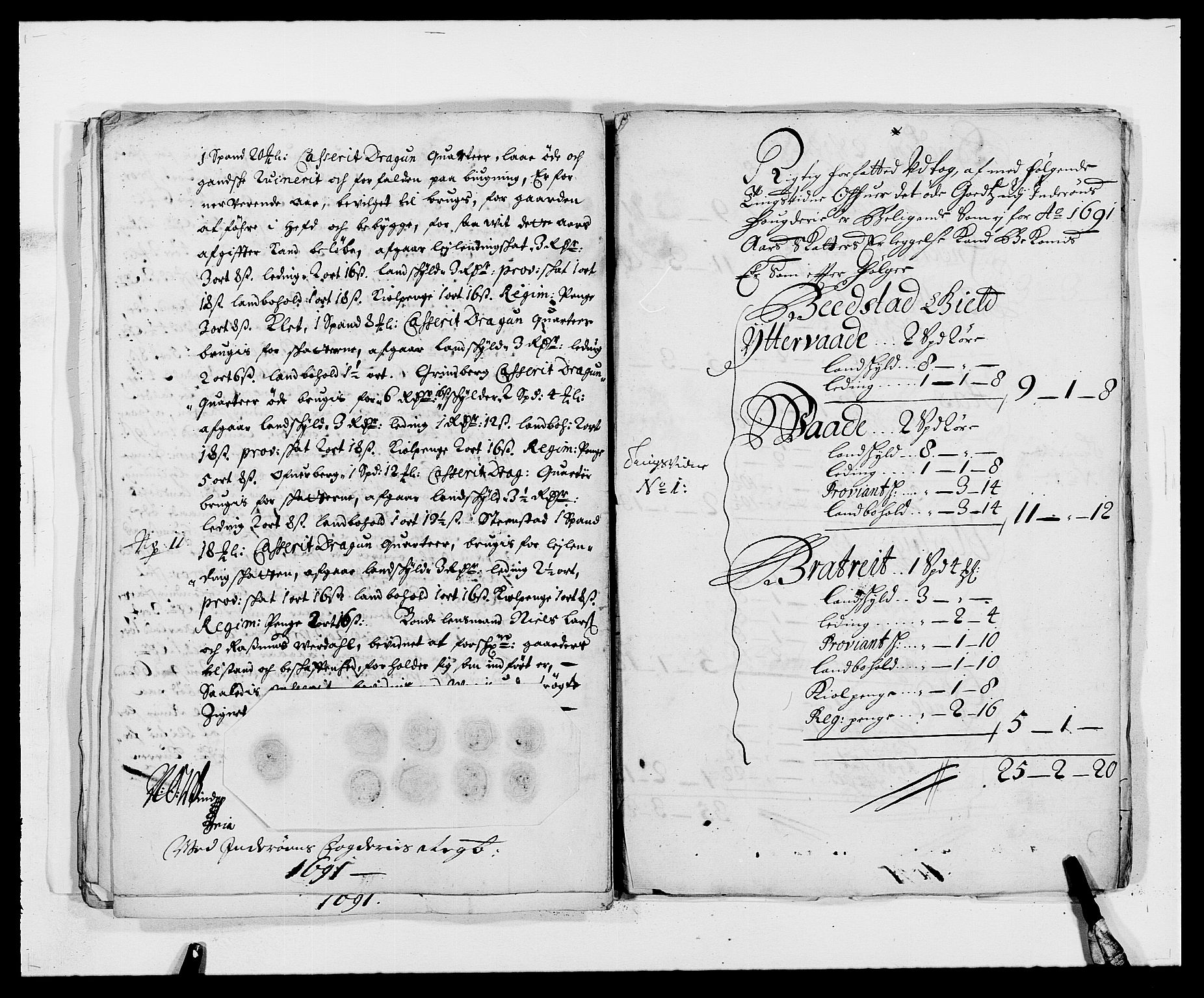 Rentekammeret inntil 1814, Reviderte regnskaper, Fogderegnskap, RA/EA-4092/R63/L4307: Fogderegnskap Inderøy, 1690-1691, p. 448