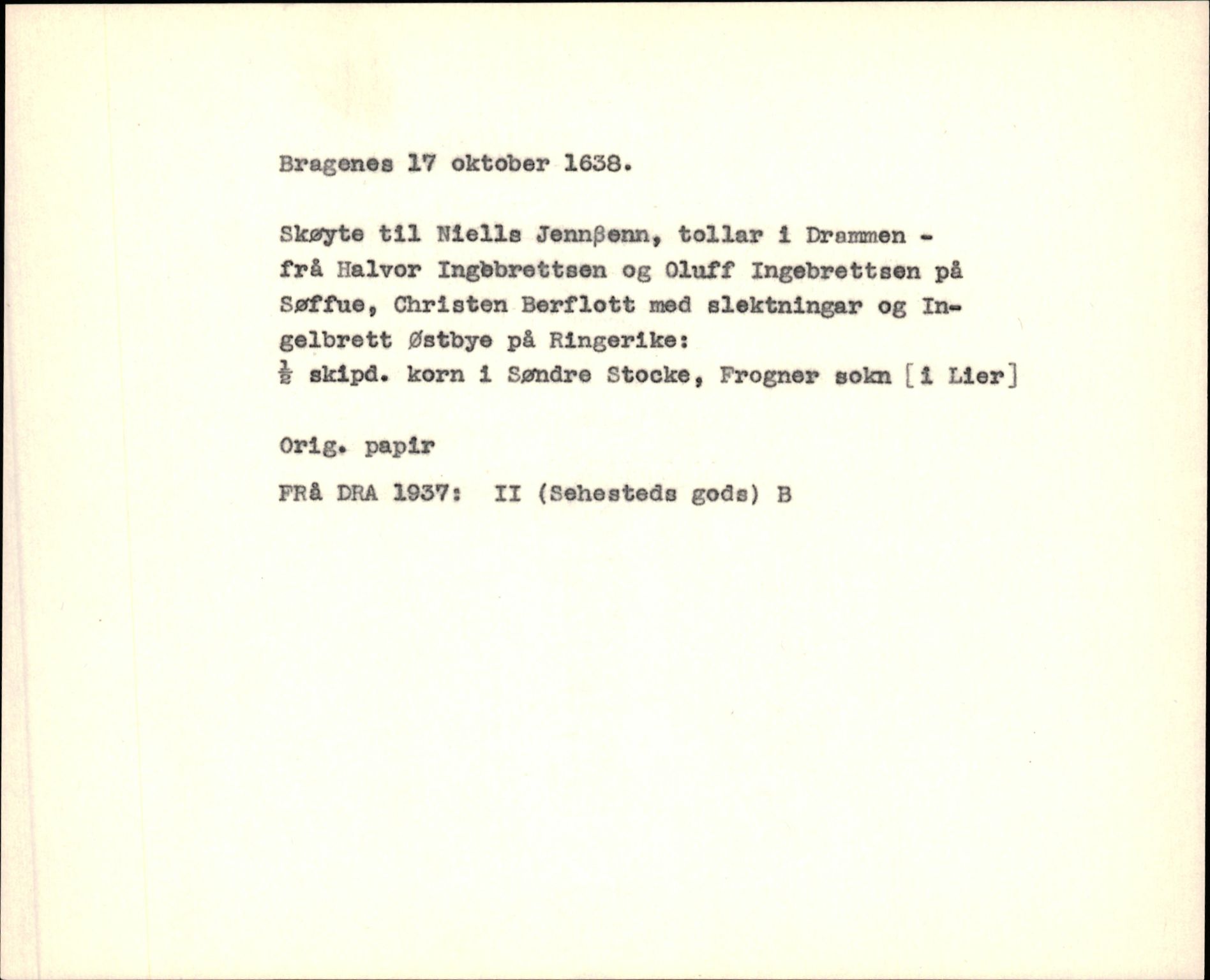 Riksarkivets diplomsamling, AV/RA-EA-5965/F35/F35f/L0001: Regestsedler: Diplomer fra DRA 1937 og 1996, p. 677