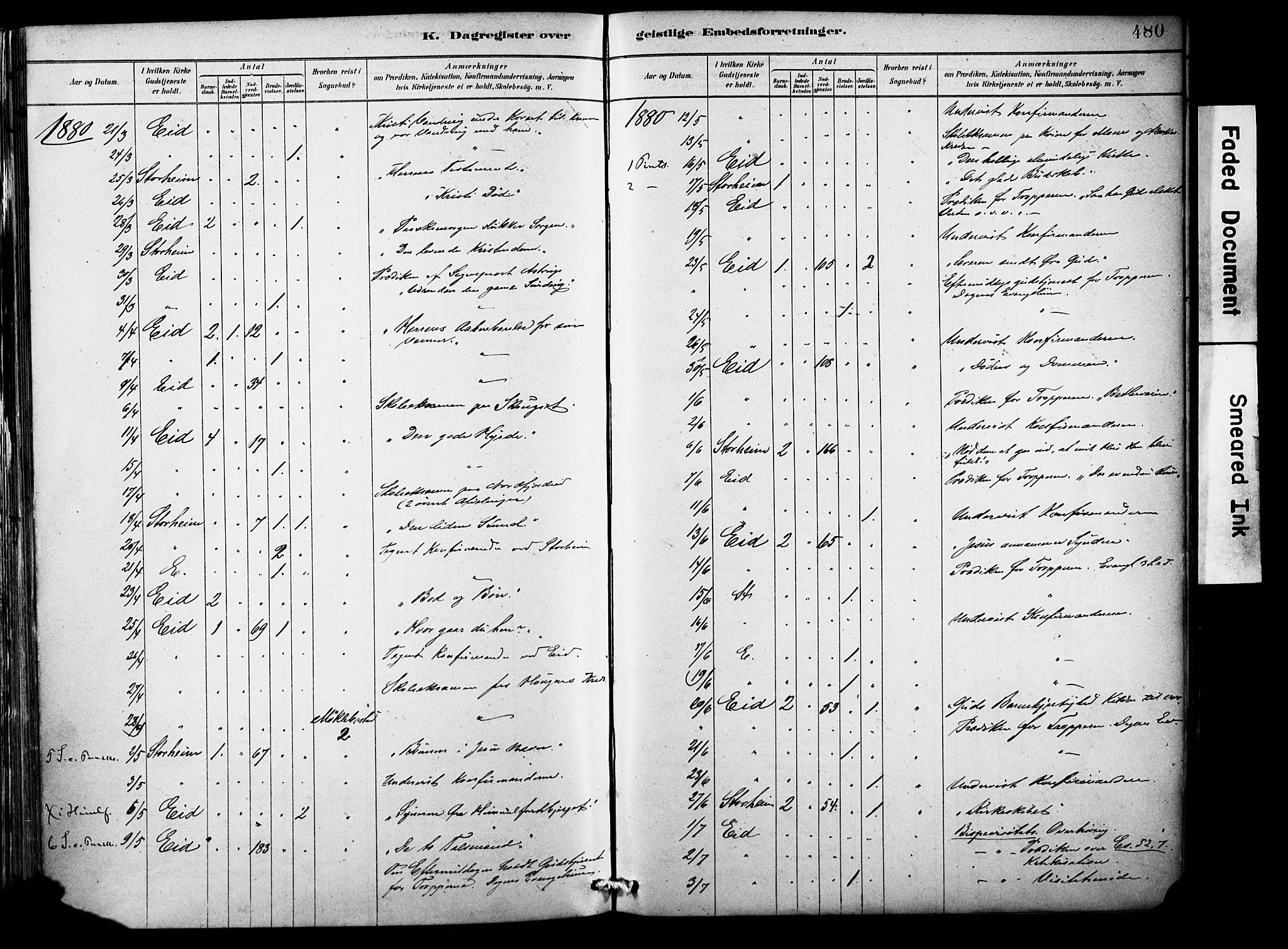 Eid sokneprestembete, SAB/A-82301/H/Haa/Haab/L0001: Parish register (official) no. B 1, 1879-1906, p. 480
