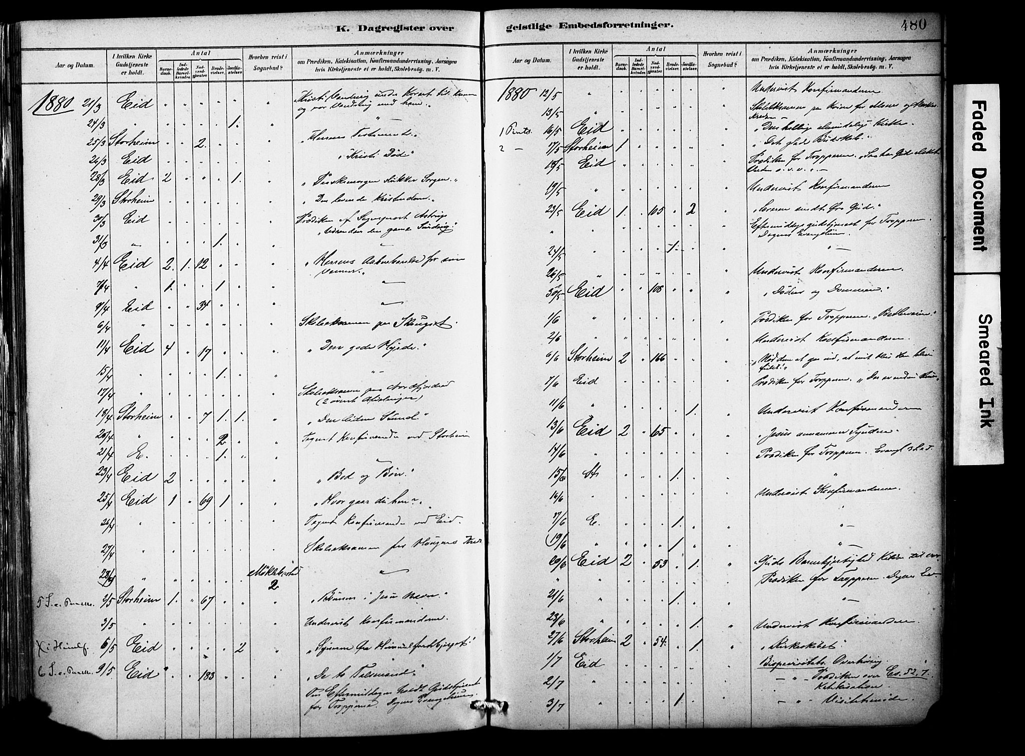 Eid sokneprestembete, AV/SAB-A-82301/H/Haa/Haab/L0001: Parish register (official) no. B 1, 1879-1906, p. 480