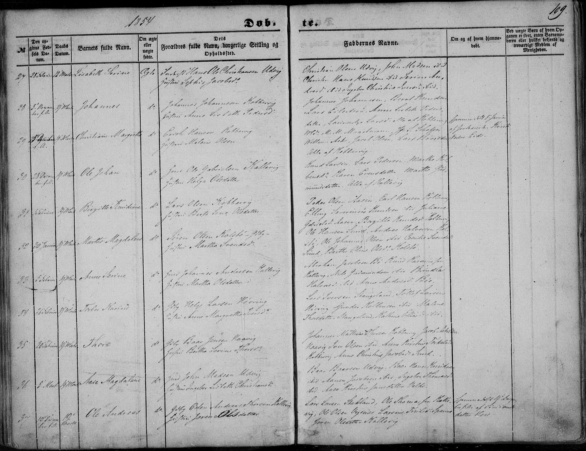 Avaldsnes sokneprestkontor, SAST/A -101851/H/Ha/Haa/L0008: Parish register (official) no. A 8, 1847-1857, p. 109