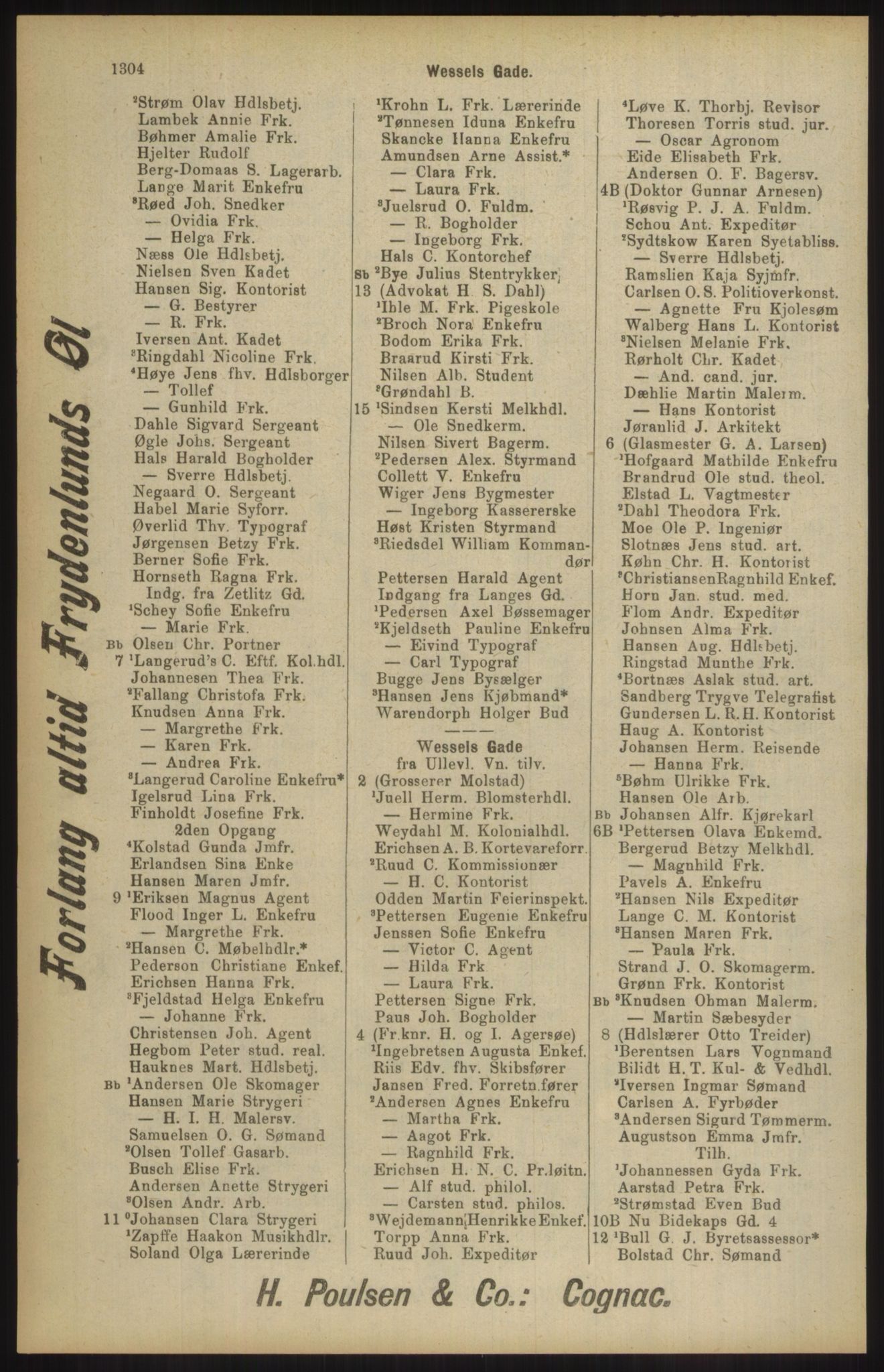 Kristiania/Oslo adressebok, PUBL/-, 1904, p. 1304