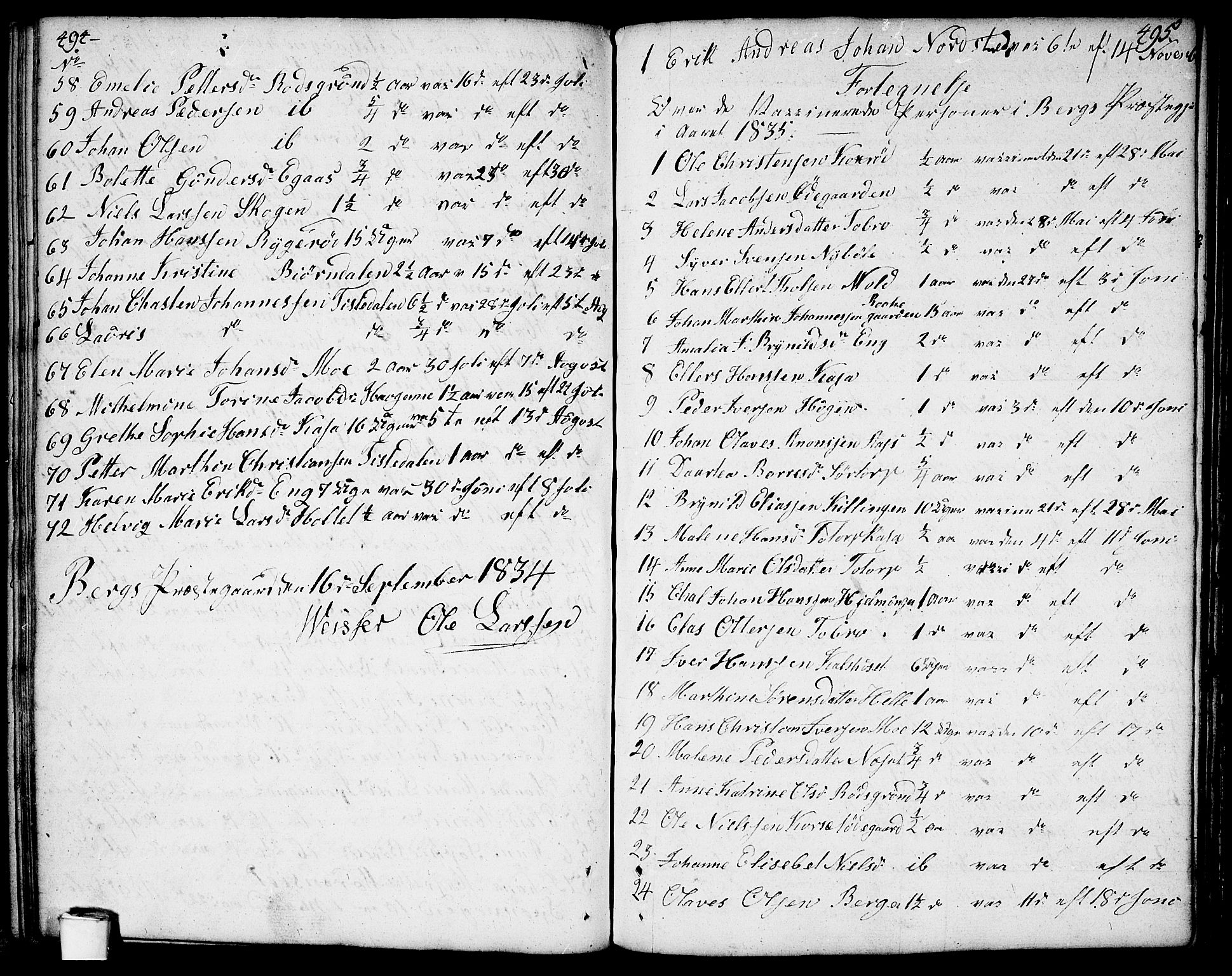 Berg prestekontor Kirkebøker, SAO/A-10902/F/Fa/L0001: Parish register (official) no. I 1, 1770-1814, p. 494-495