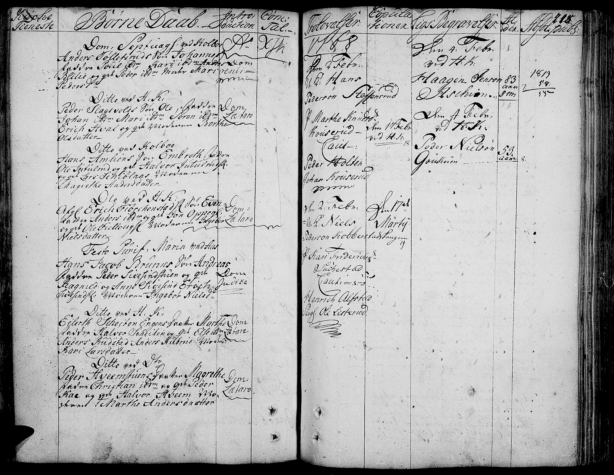 Toten prestekontor, SAH/PREST-102/H/Ha/Haa/L0005: Parish register (official) no. 5, 1761-1772, p. 218