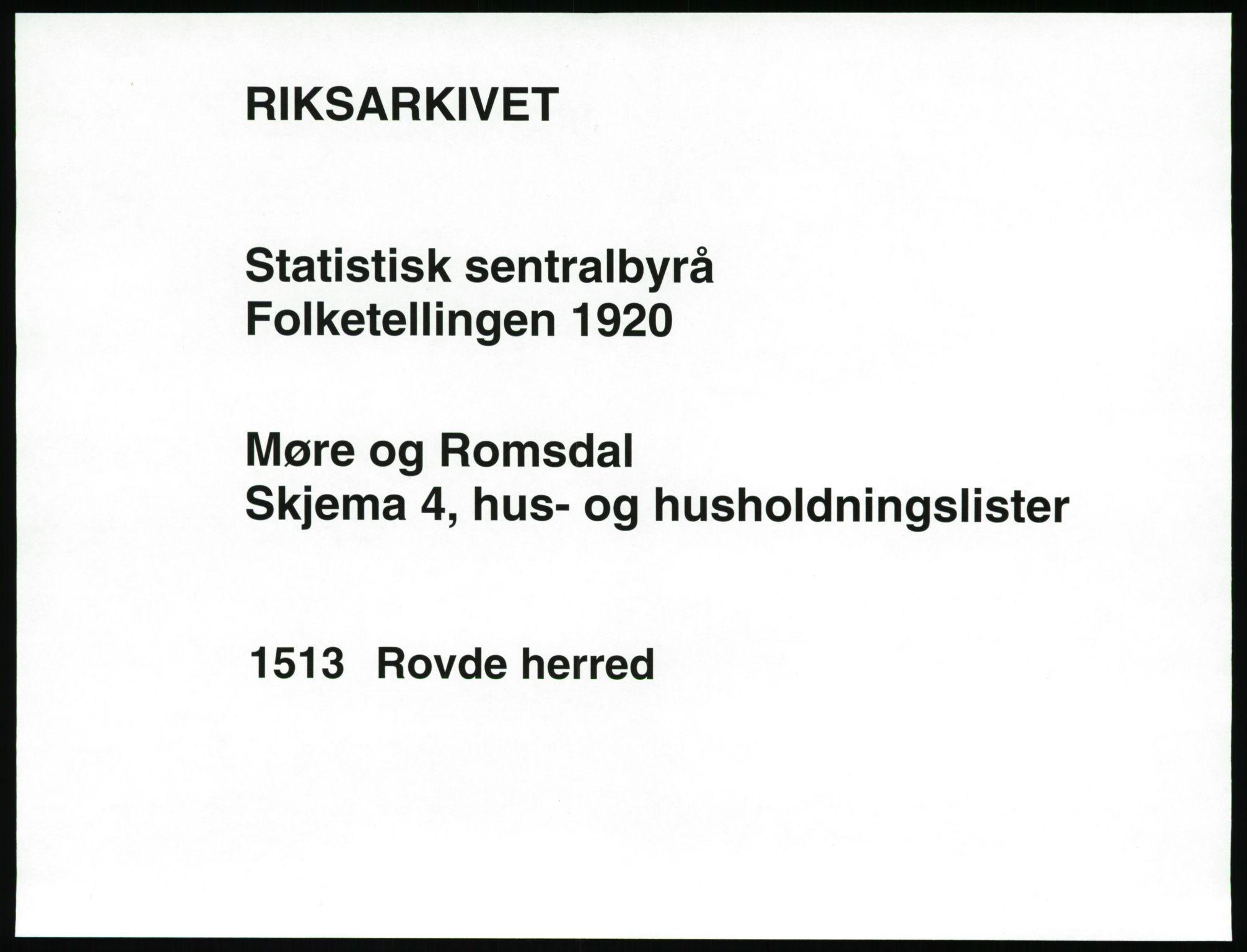 SAT, 1920 census for Rovde, 1920, p. 17