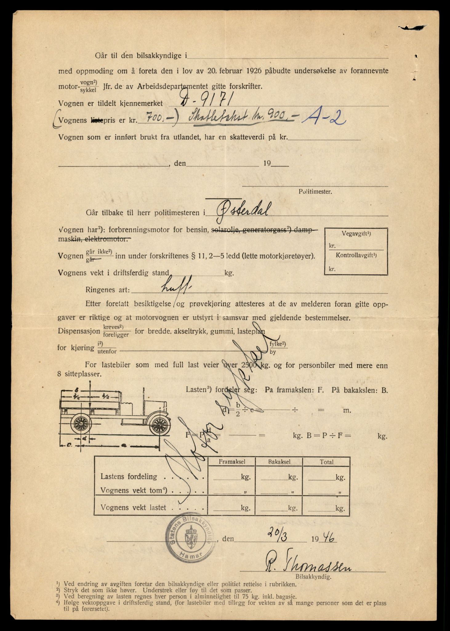 Møre og Romsdal vegkontor - Ålesund trafikkstasjon, AV/SAT-A-4099/F/Fe/L0040: Registreringskort for kjøretøy T 13531 - T 13709, 1927-1998, p. 1716