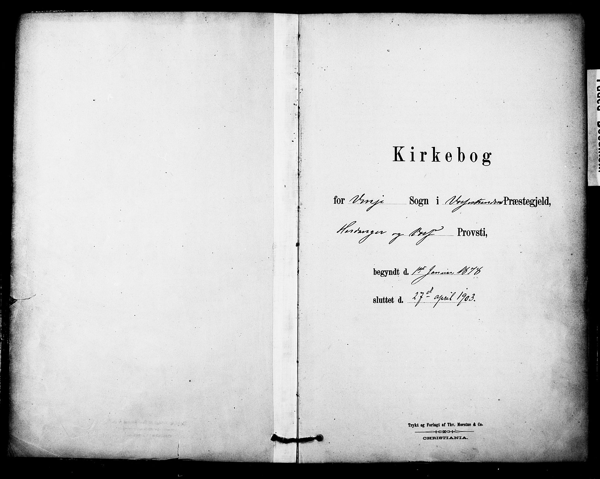 Vossestrand Sokneprestembete, SAB/A-79101/H/Haa: Parish register (official) no. C 1, 1878-1903