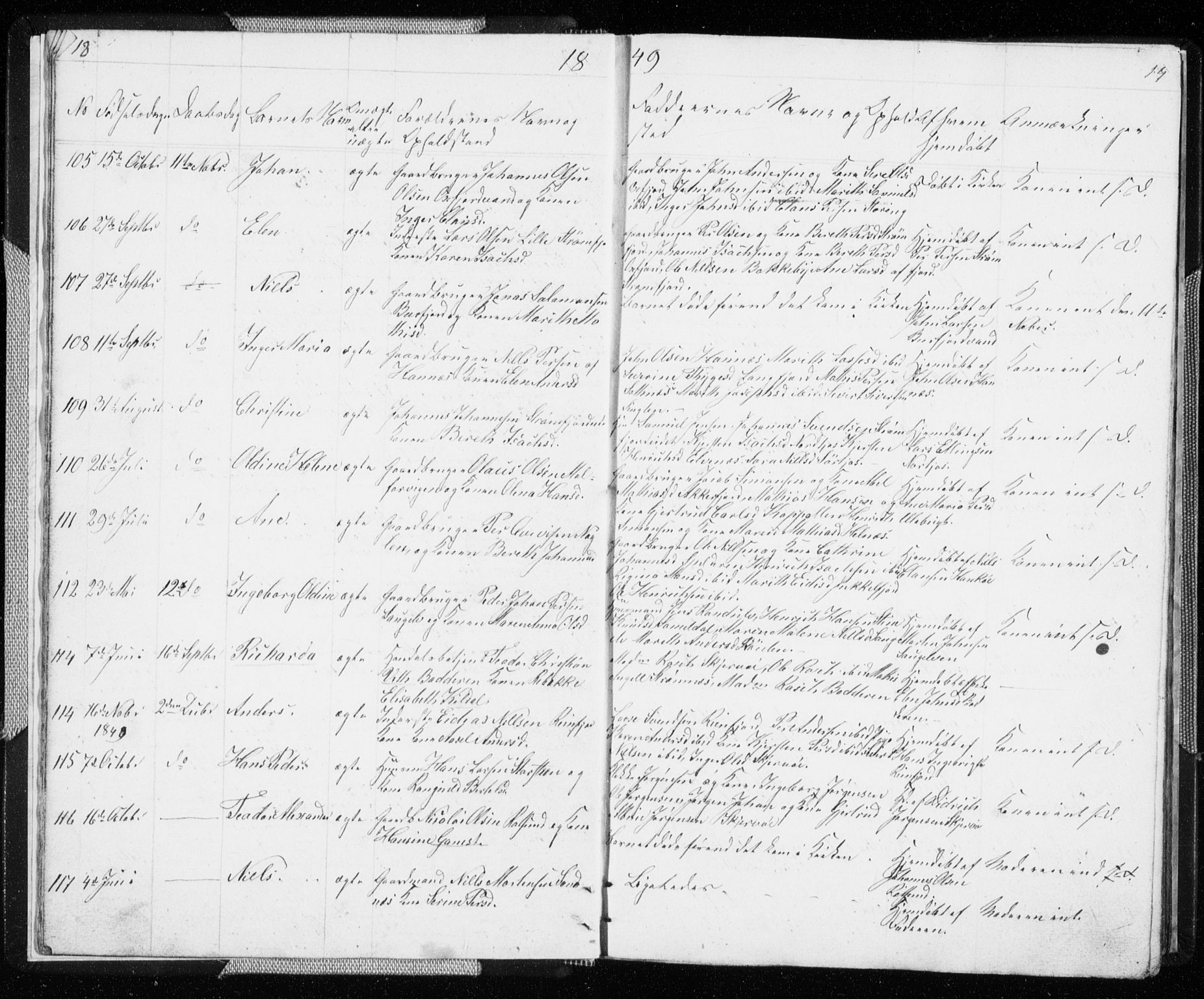 Skjervøy sokneprestkontor, SATØ/S-1300/H/Ha/Hab/L0003klokker: Parish register (copy) no. 3, 1849-1861, p. 13-14