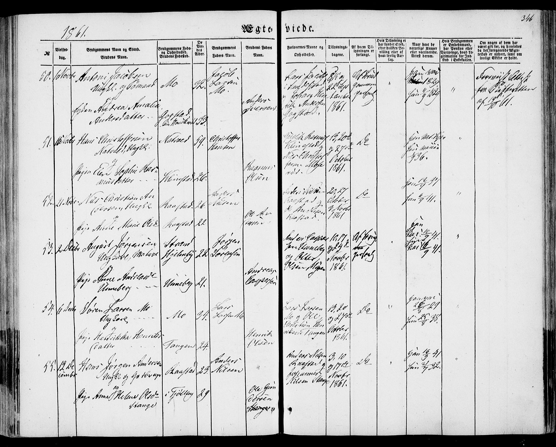 Sandar kirkebøker, AV/SAKO-A-243/F/Fa/L0007: Parish register (official) no. 7, 1855-1861, p. 346