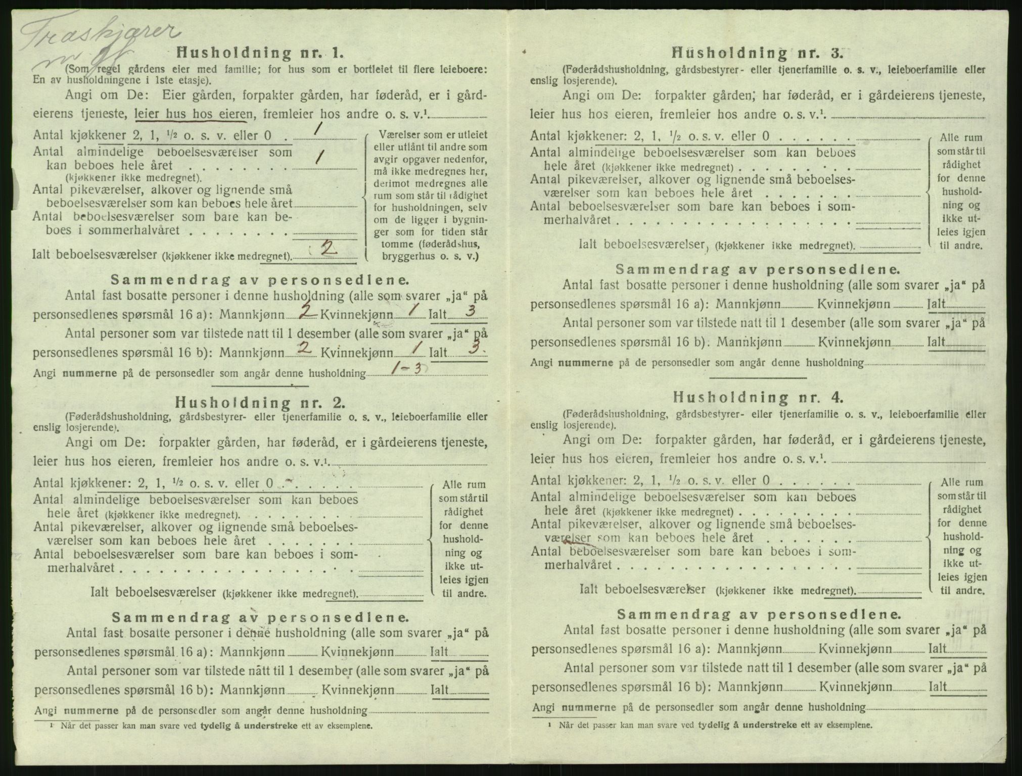 SAK, 1920 census for Tromøy, 1920, p. 532