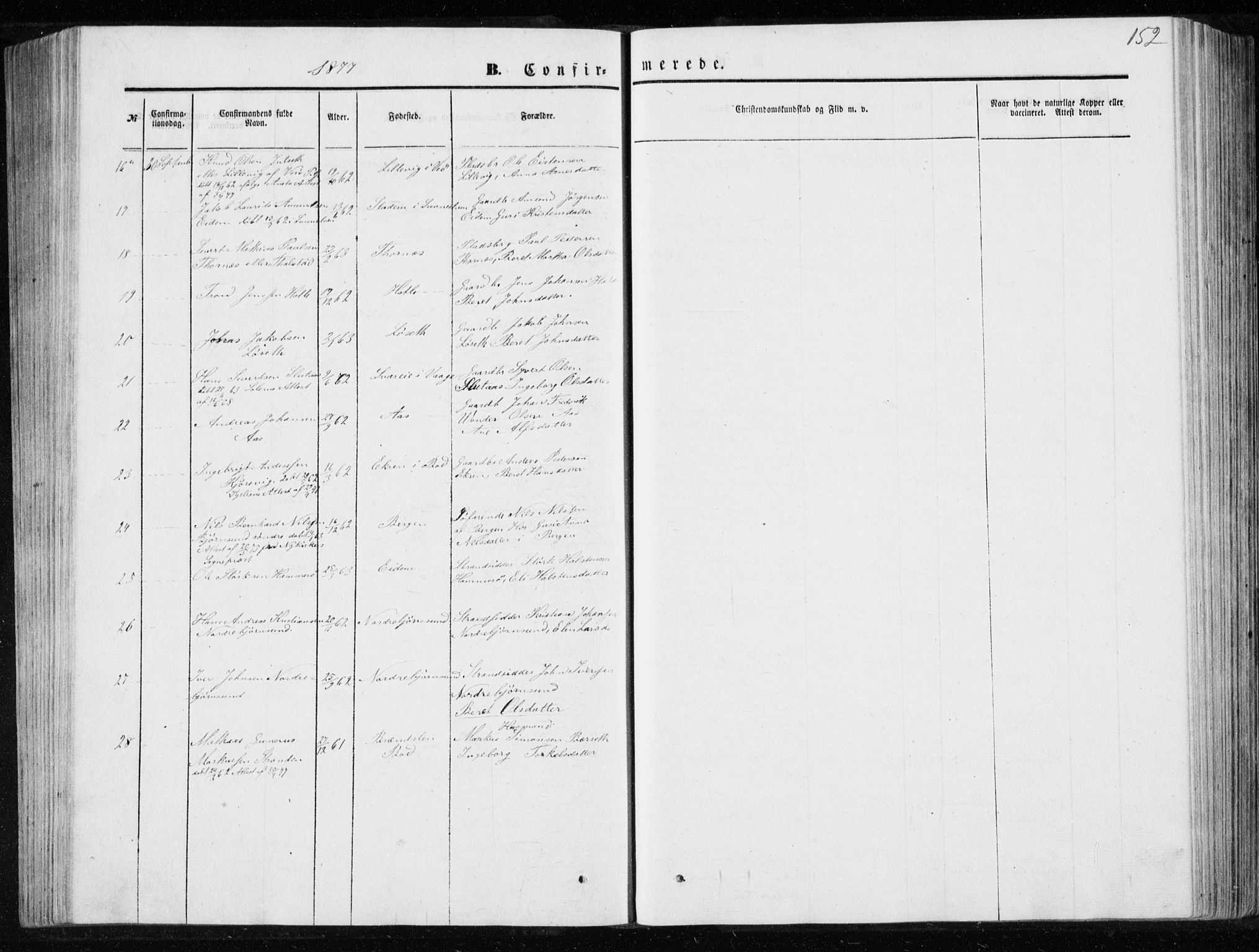 Ministerialprotokoller, klokkerbøker og fødselsregistre - Møre og Romsdal, AV/SAT-A-1454/565/L0754: Parish register (copy) no. 565C03, 1870-1896, p. 152