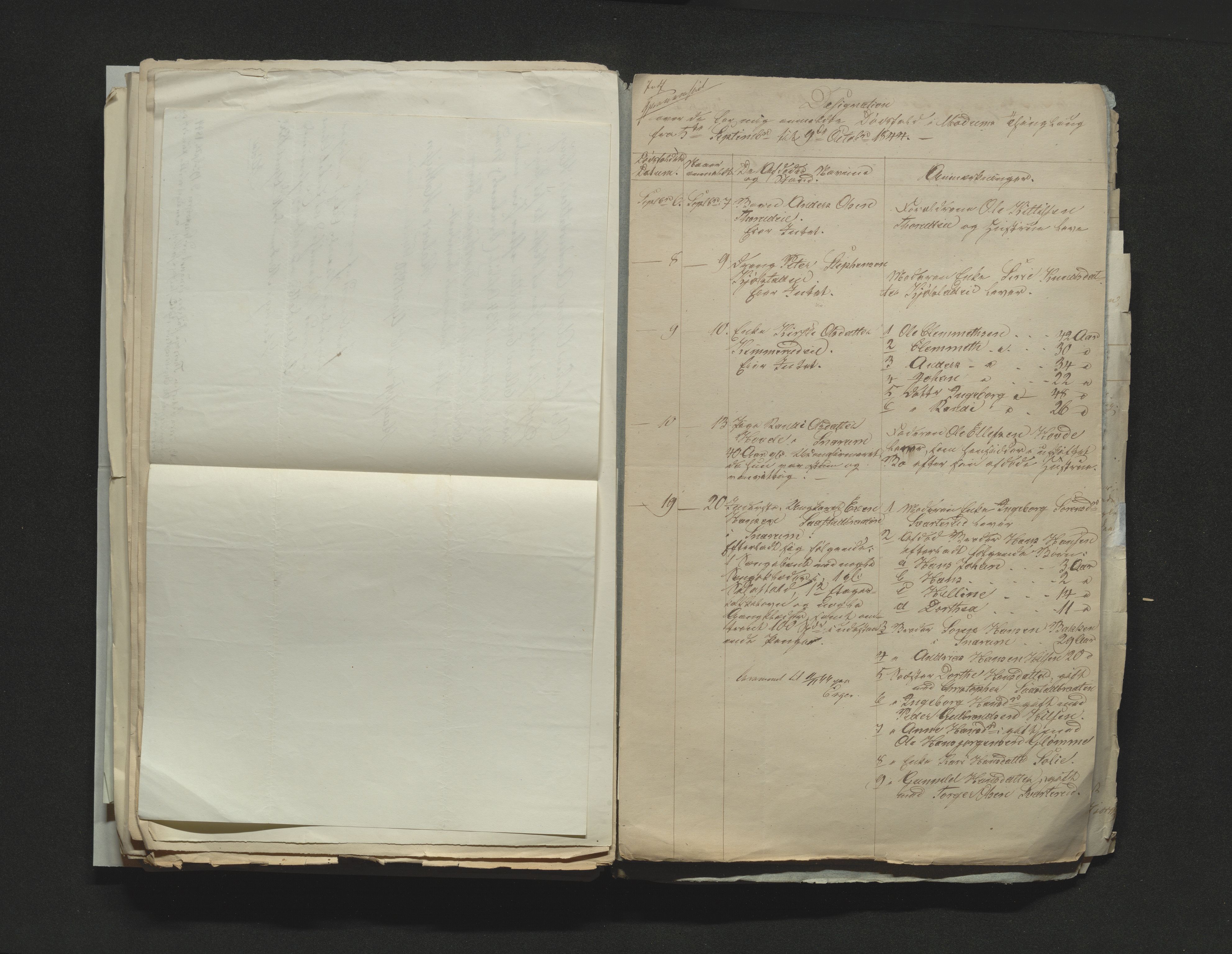 Eiker, Modum og Sigdal sorenskriveri, AV/SAKO-A-123/H/Ha/Hab/L0006: Dødsfallsmeldinger, 1841-1845