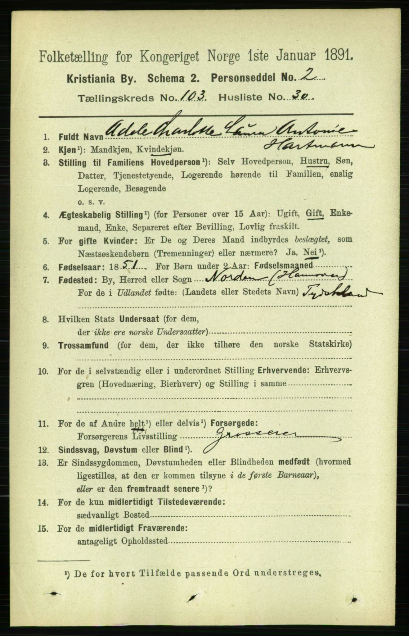 RA, 1891 census for 0301 Kristiania, 1891, p. 51801