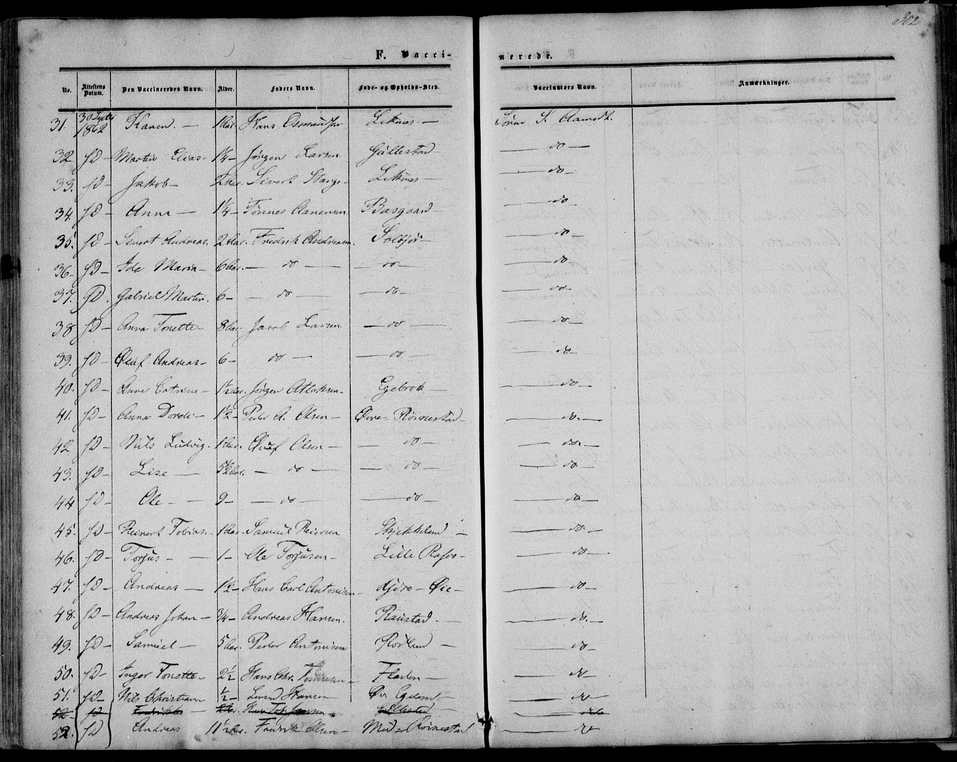 Kvinesdal sokneprestkontor, AV/SAK-1111-0026/F/Fa/Fab/L0006: Parish register (official) no. A 6, 1857-1869, p. 302