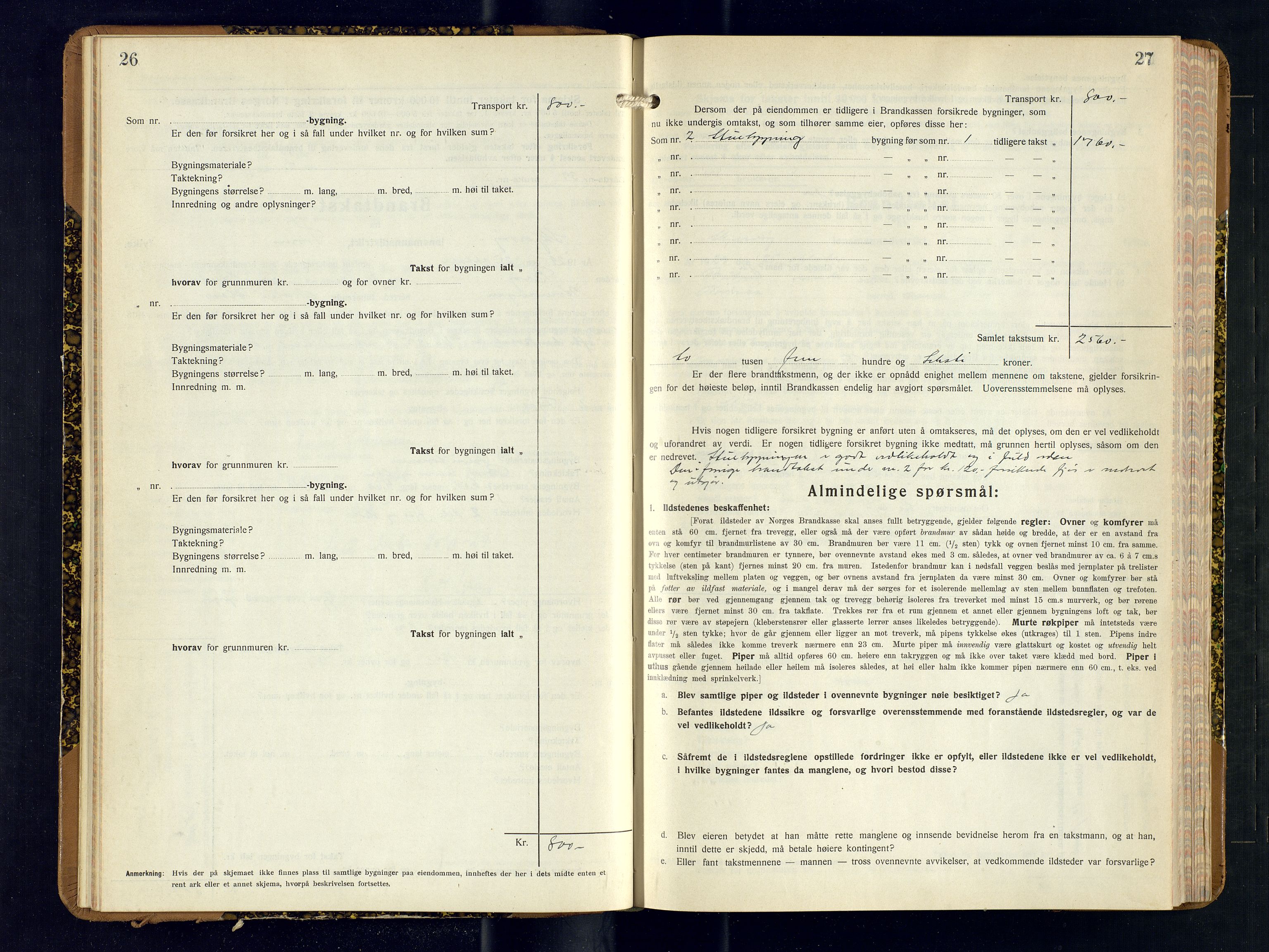 Skjervøy lensmannskontor, AV/SATØ-SATØ-63/F/Fu/Fub/L0262: Branntakstprotokoll (S), 1929-1931, p. 26-27
