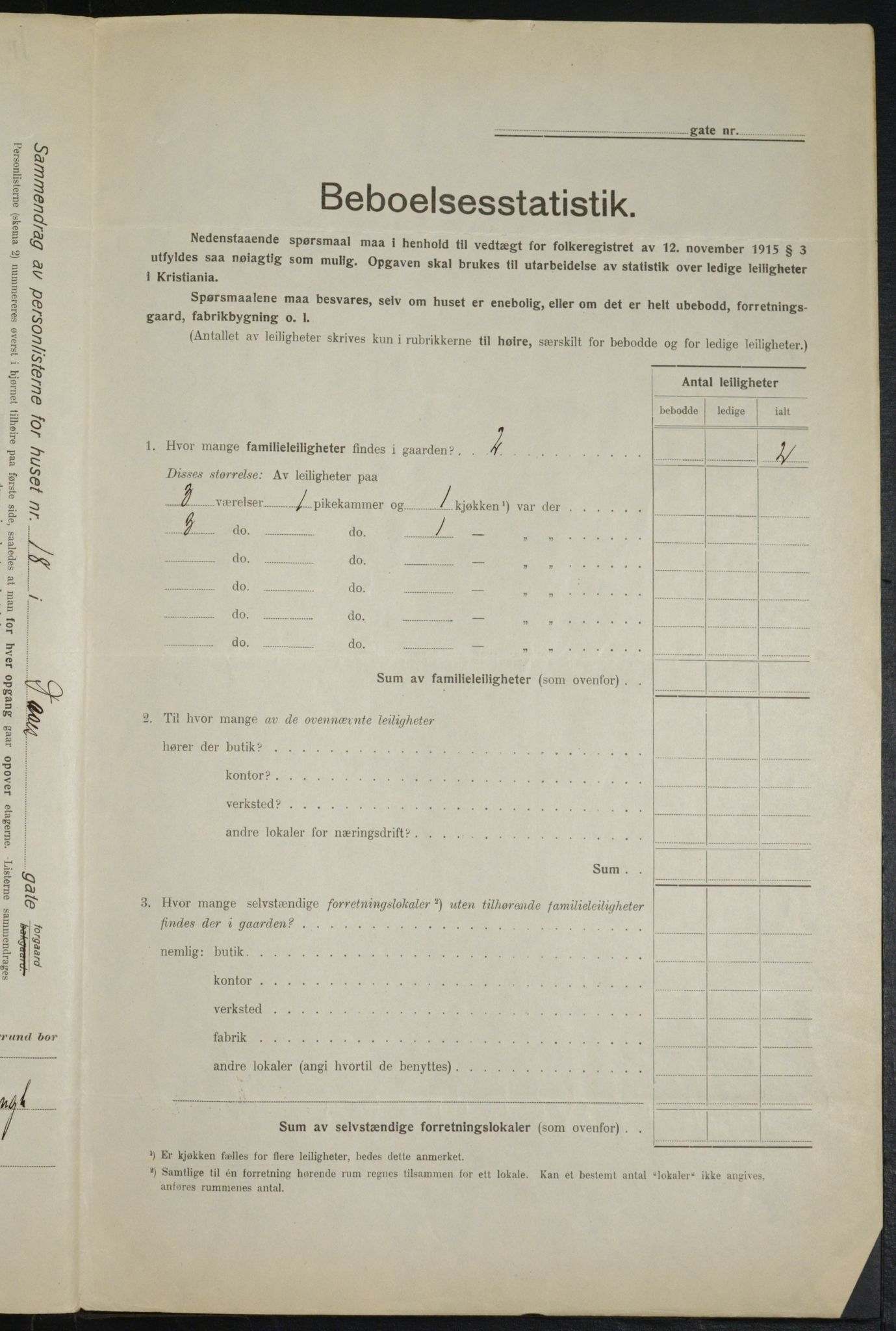 OBA, Municipal Census 1916 for Kristiania, 1916, p. 18177