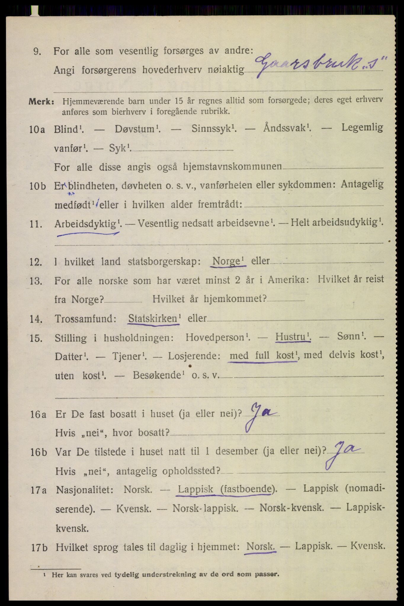 SAT, 1920 census for Beiarn, 1920, p. 4159