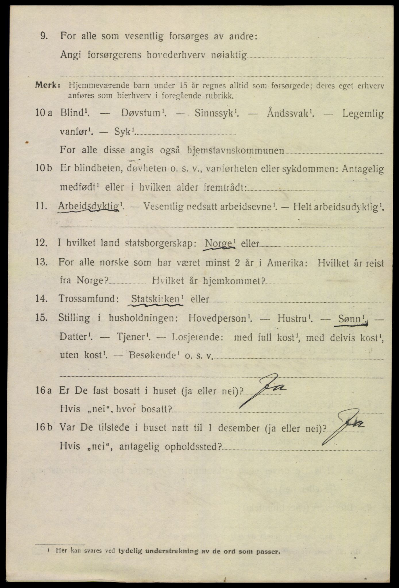 SAK, 1920 census for Flekkefjord, 1920, p. 3377