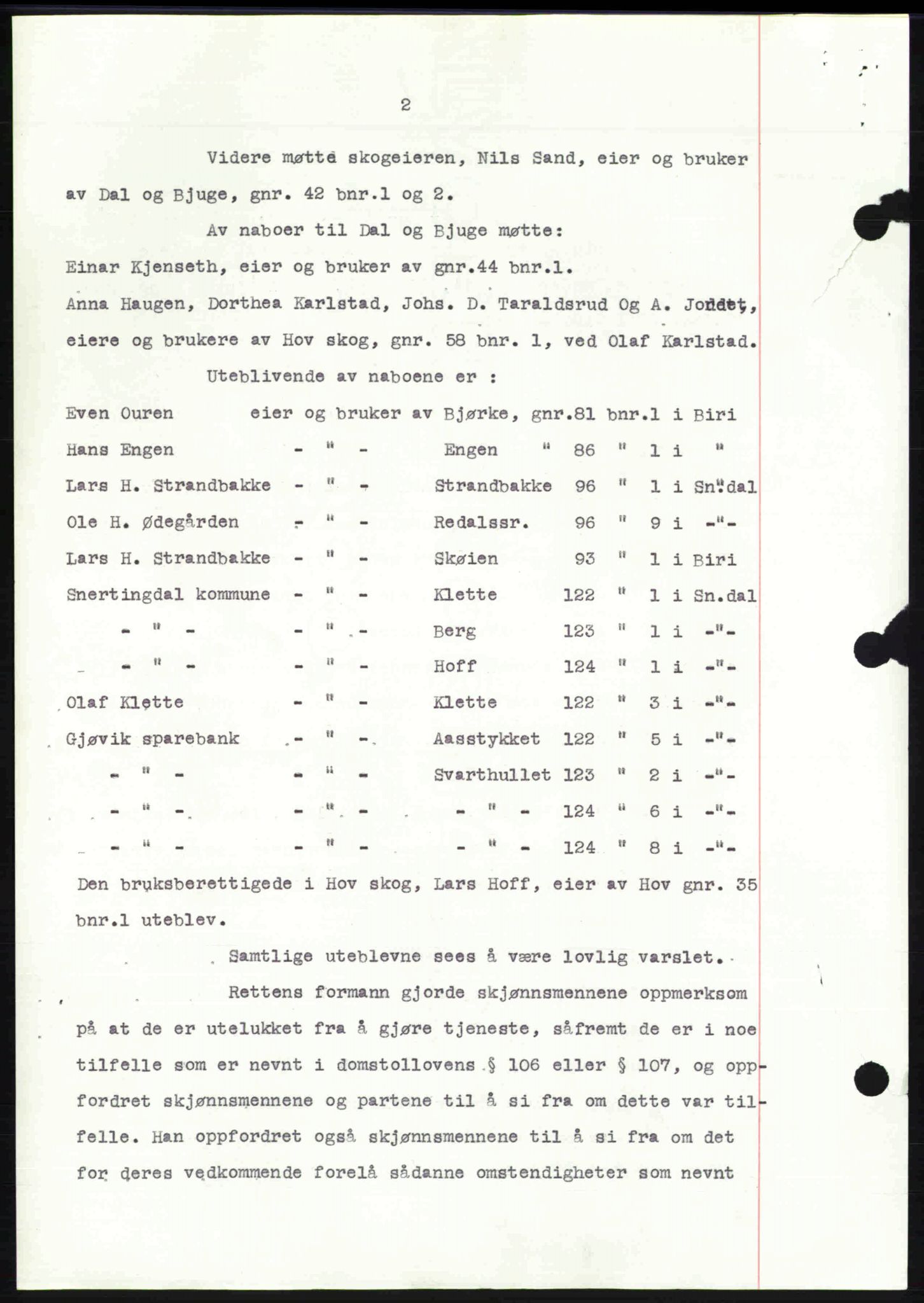 Toten tingrett, AV/SAH-TING-006/H/Hb/Hbc/L0008: Mortgage book no. Hbc-08, 1941-1941, Diary no: : 2401/1941