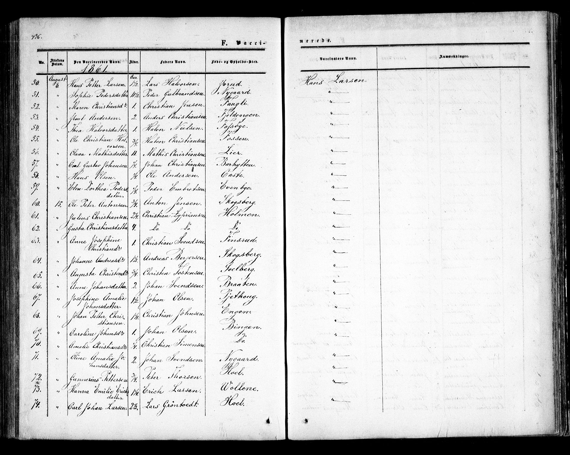 Trøgstad prestekontor Kirkebøker, AV/SAO-A-10925/F/Fa/L0008.b: Parish register (official) no. I 8B, 1855-1864, p. 436