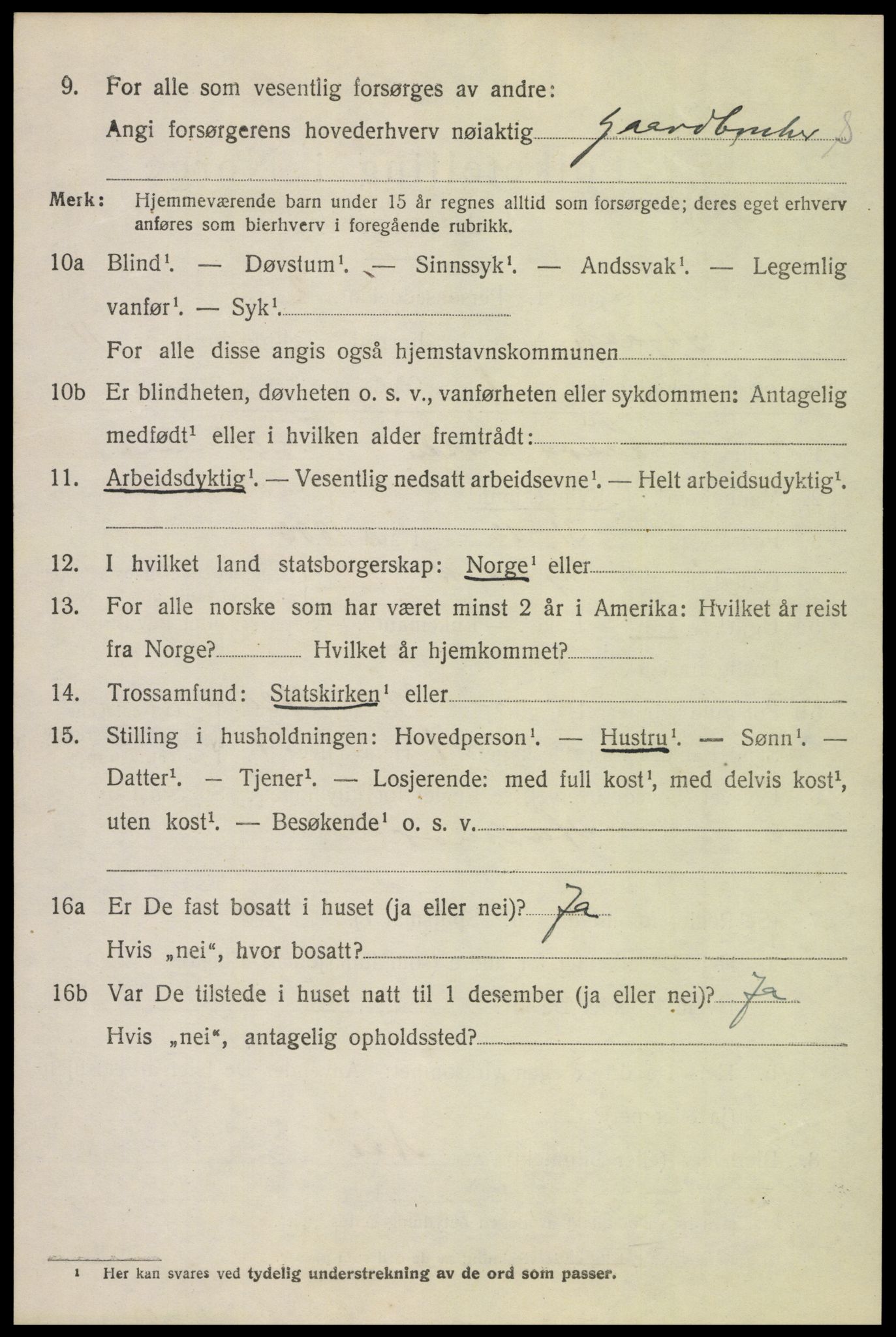 SAH, 1920 census for Skjåk, 1920, p. 4939