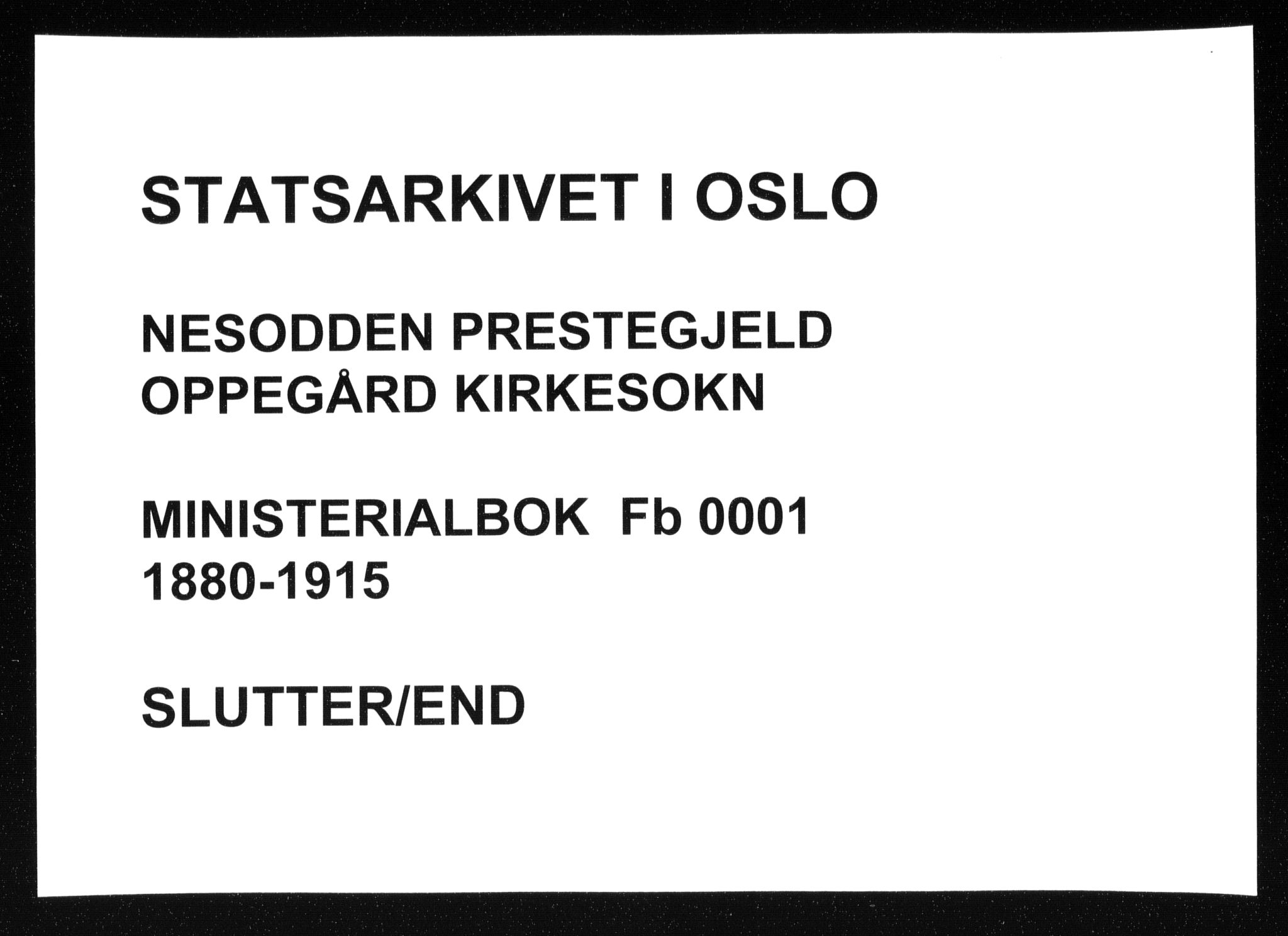 Nesodden prestekontor Kirkebøker, SAO/A-10013/F/Fb/L0001: Parish register (official) no. II 1, 1880-1915