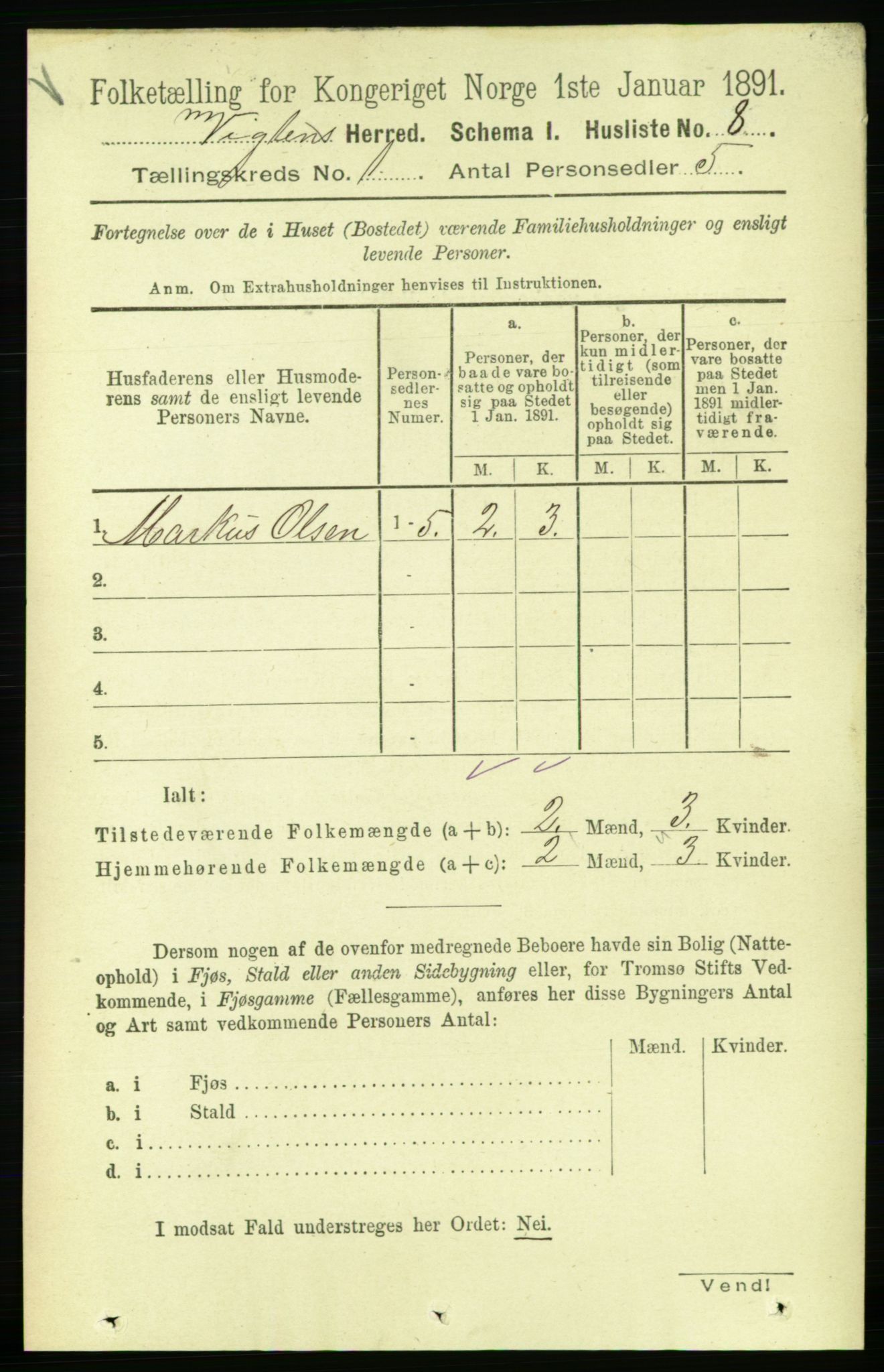 RA, 1891 census for 1750 Vikna, 1891, p. 29