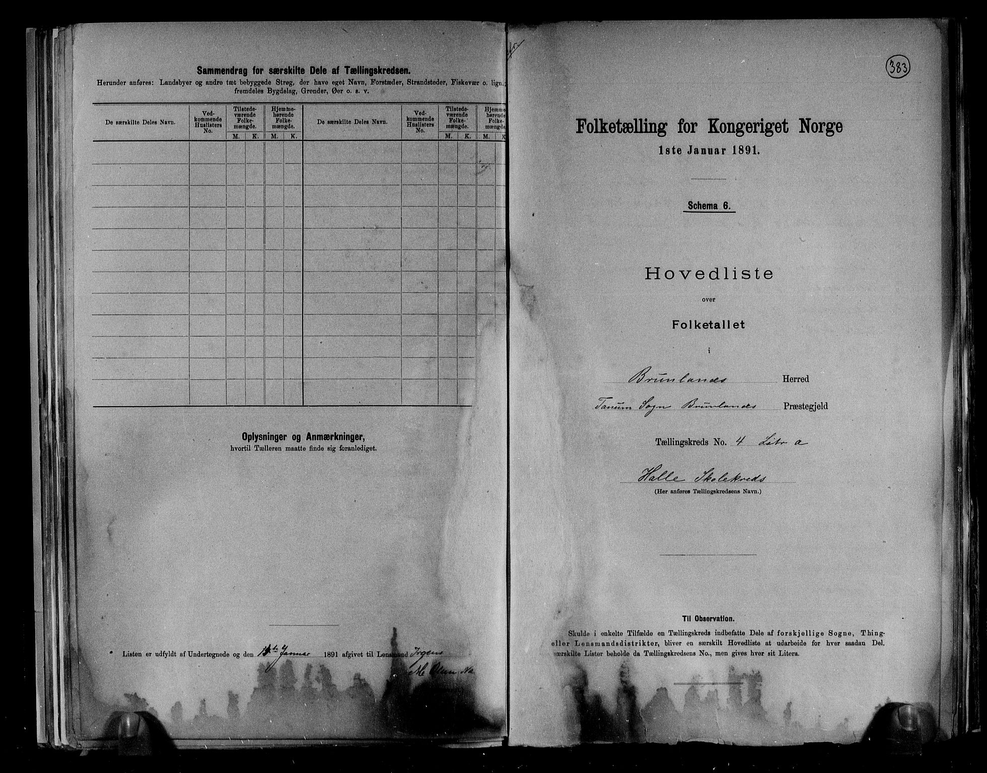 RA, 1891 census for 0726 Brunlanes, 1891, p. 10