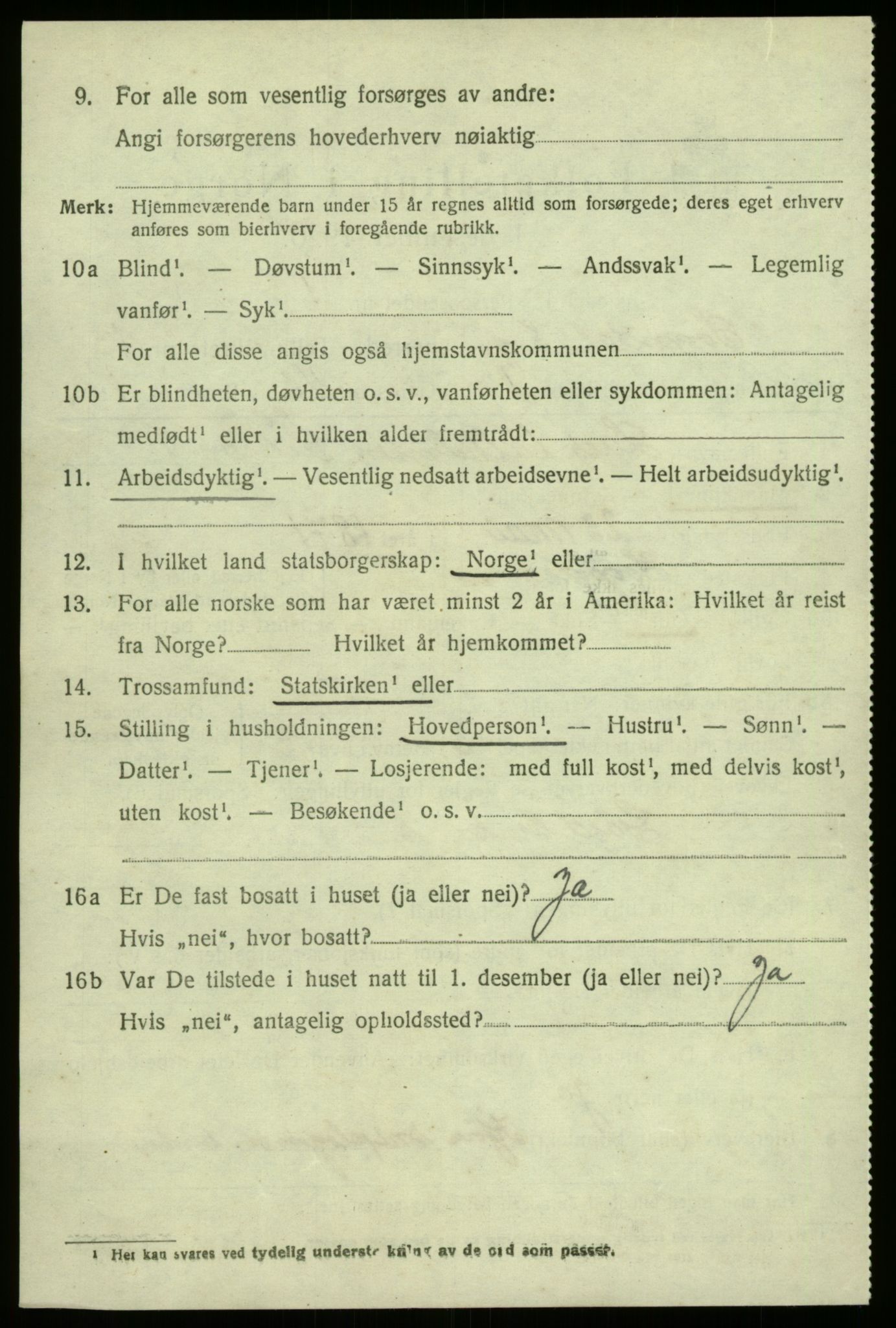 SAB, 1920 census for Sogndal, 1920, p. 5428