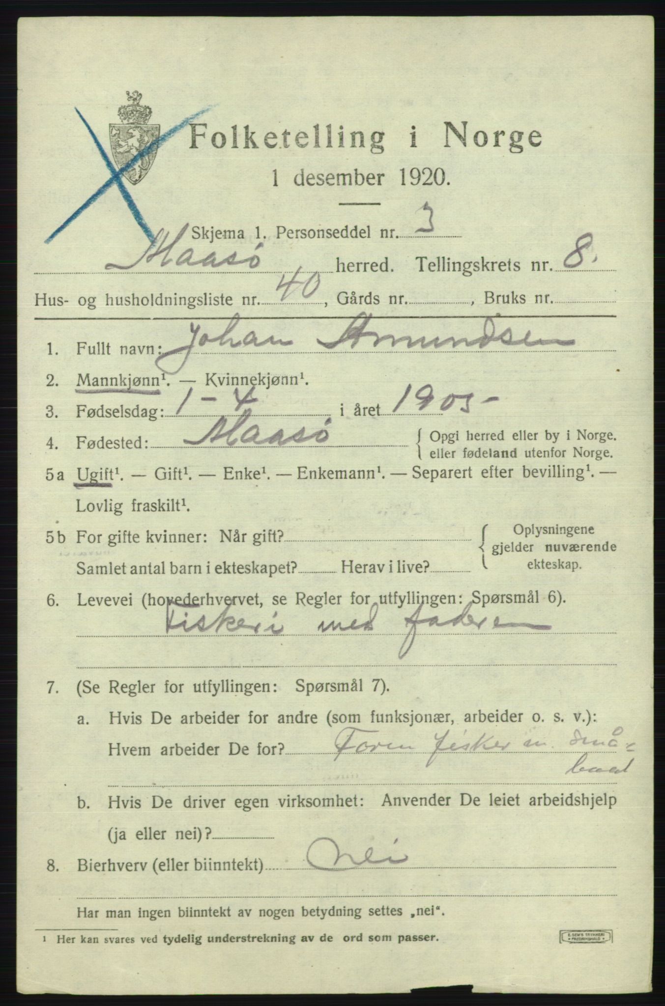 SATØ, 1920 census for Måsøy, 1920, p. 4418