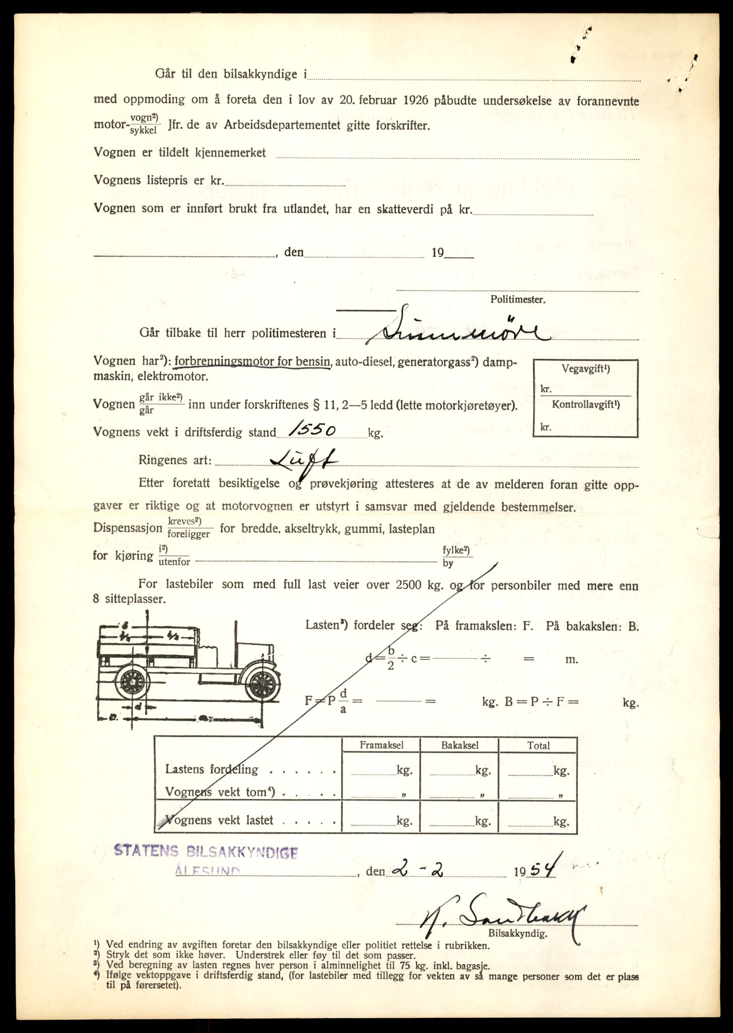 Møre og Romsdal vegkontor - Ålesund trafikkstasjon, AV/SAT-A-4099/F/Fe/L0006: Registreringskort for kjøretøy T 547 - T 650, 1927-1998, p. 1338