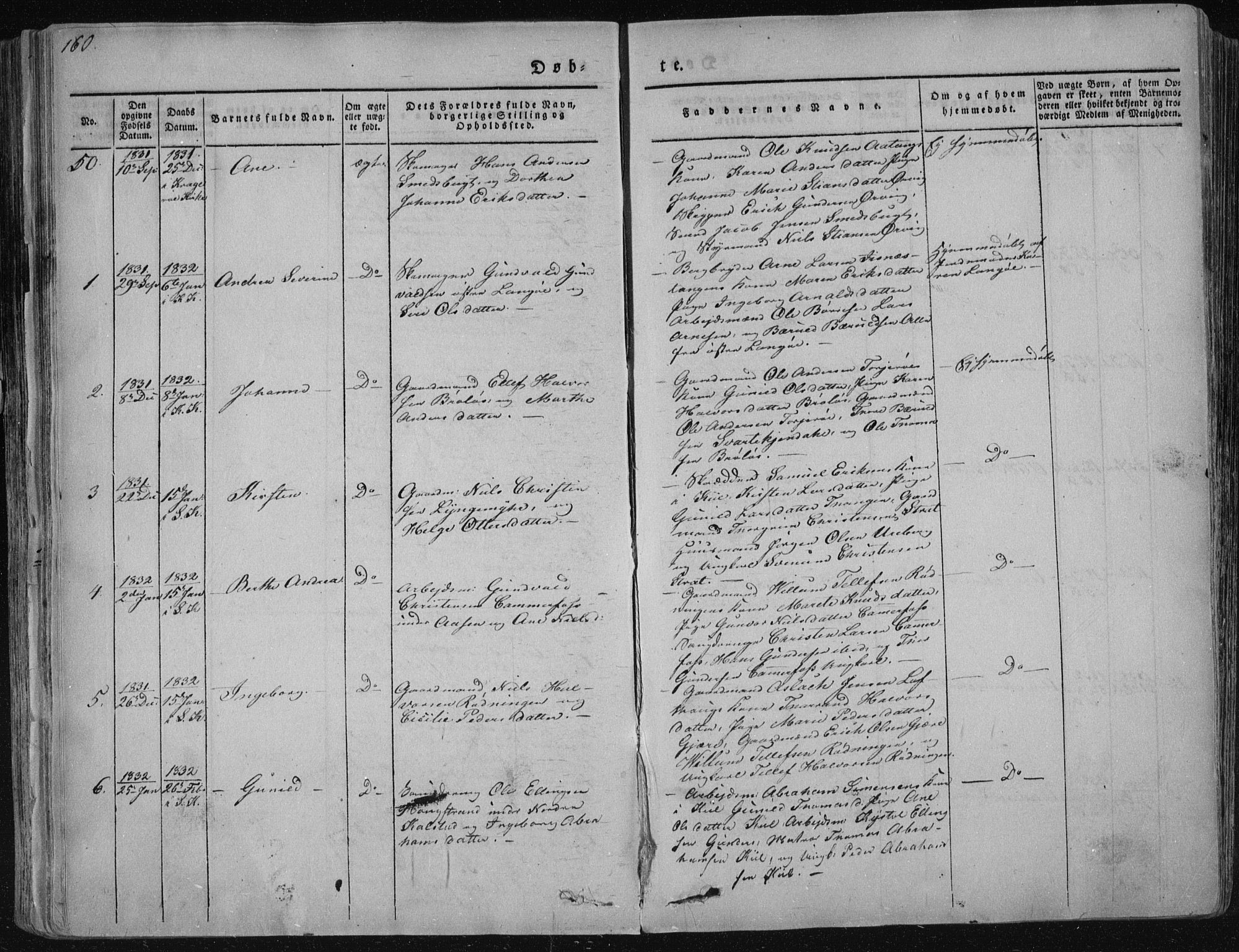 Sannidal kirkebøker, AV/SAKO-A-296/F/Fa/L0006: Parish register (official) no. 6, 1831-1847, p. 160