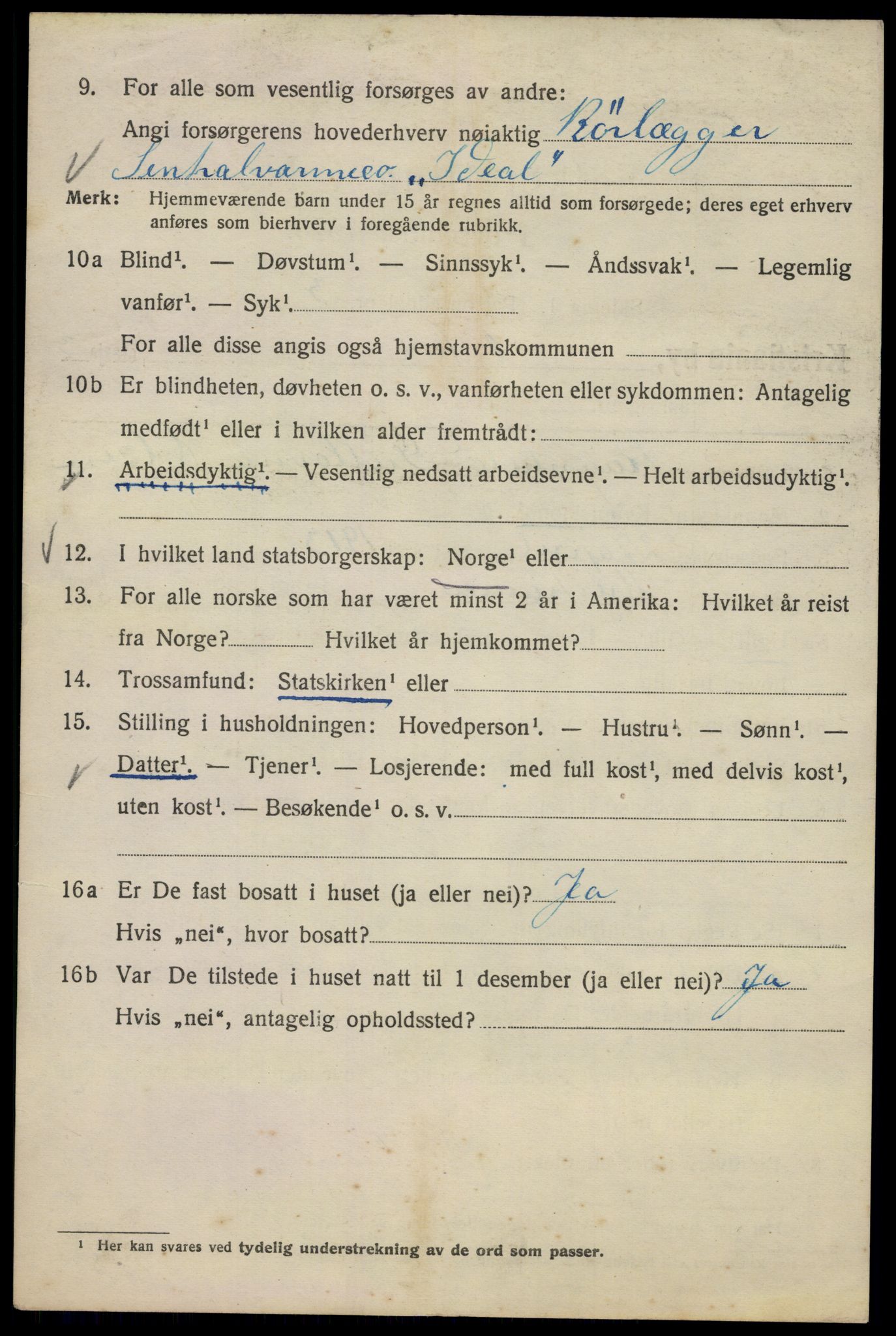 SAO, 1920 census for Kristiania, 1920, p. 146784