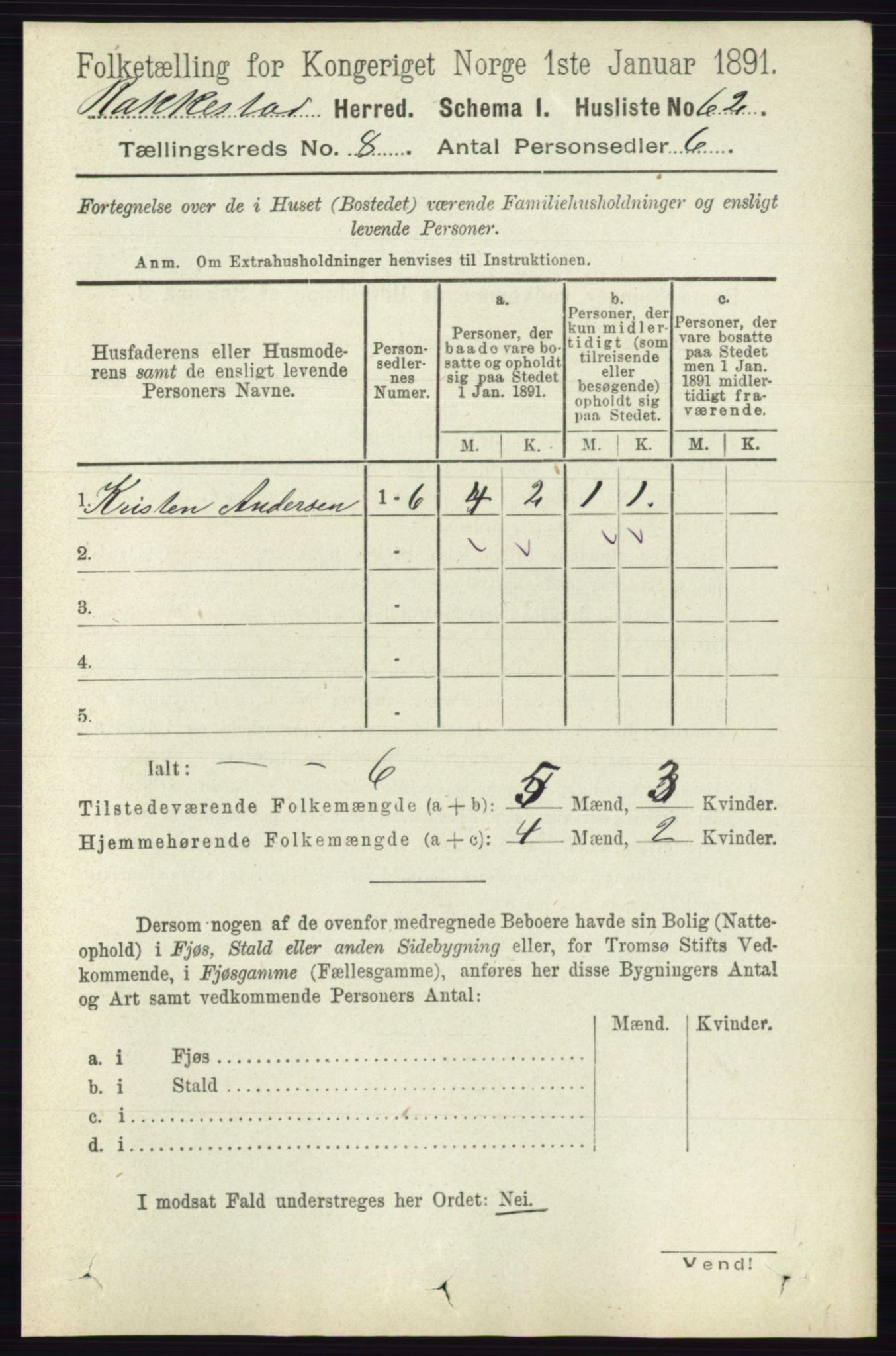 RA, 1891 census for 0128 Rakkestad, 1891, p. 3617