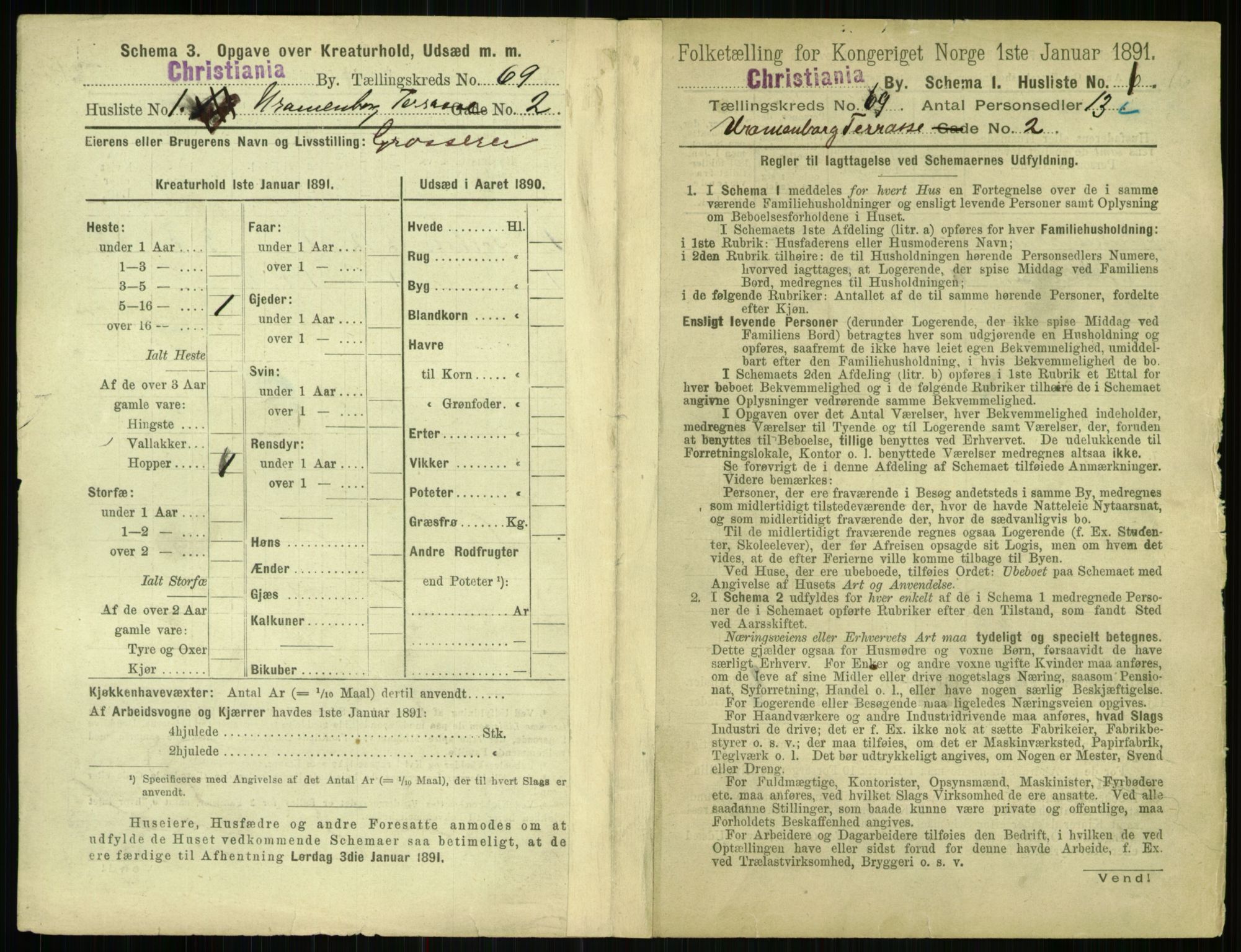 RA, 1891 census for 0301 Kristiania, 1891, p. 38234