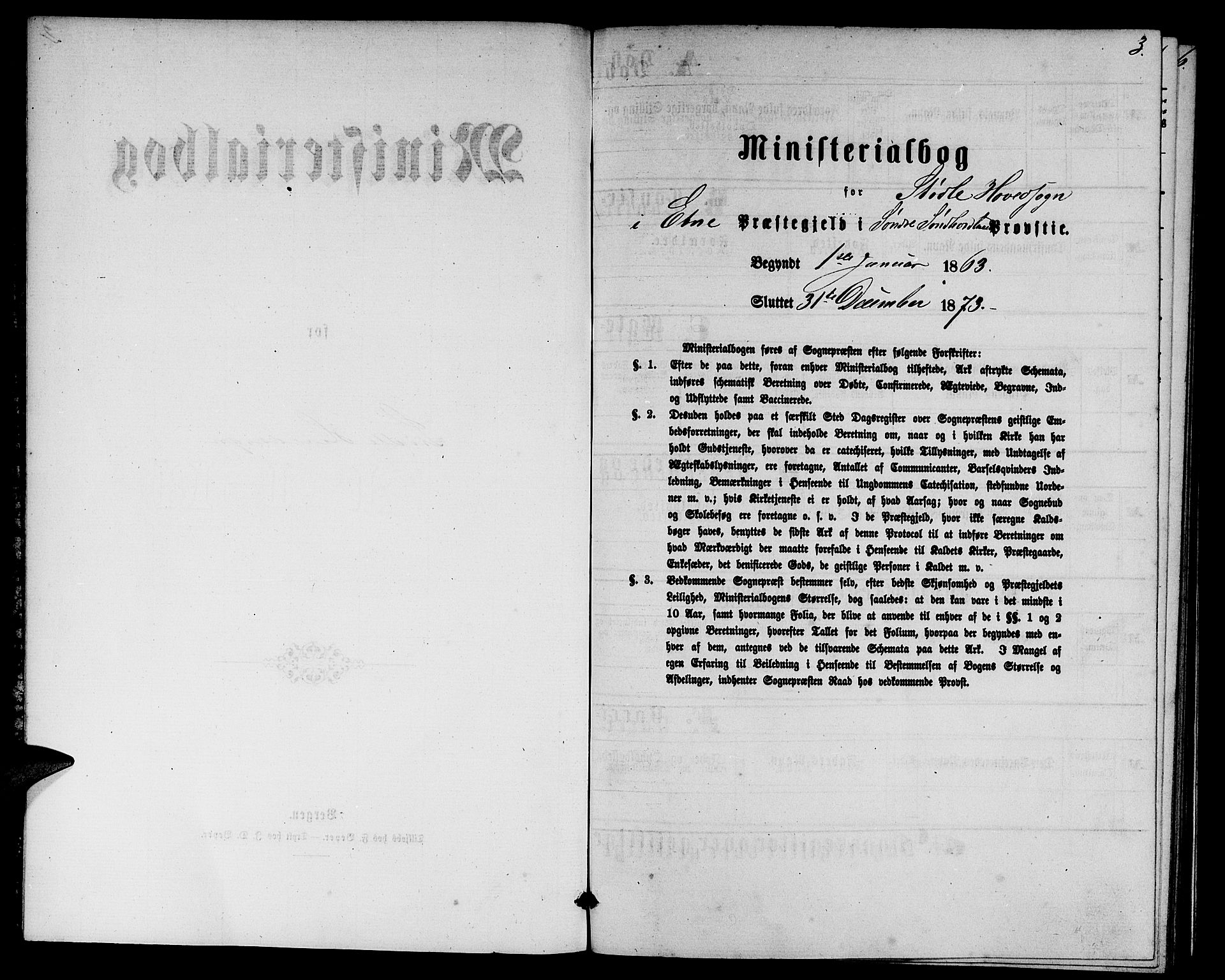 Etne sokneprestembete, AV/SAB-A-75001/H/Hab: Parish register (copy) no. A 3, 1863-1873, p. 3