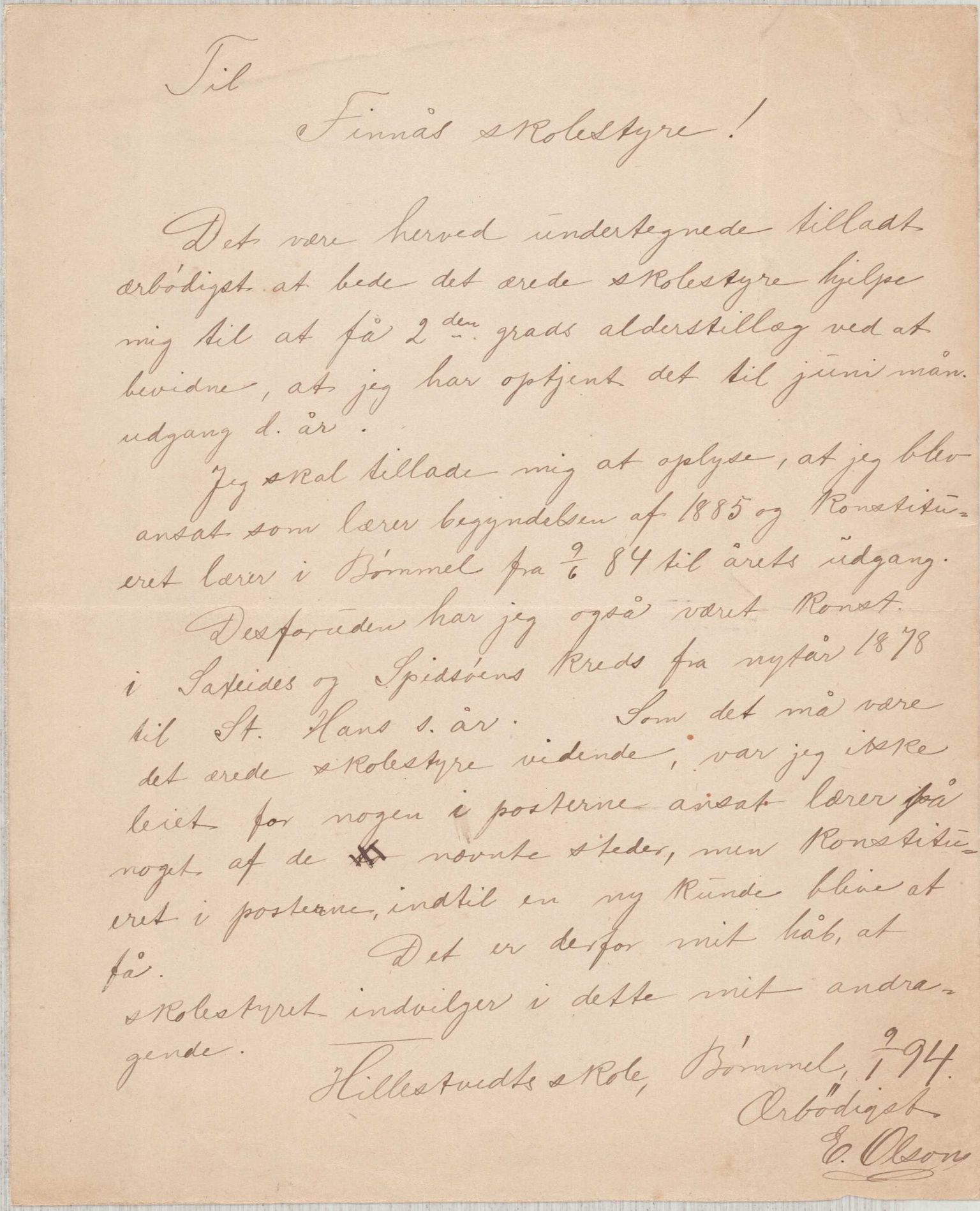 Finnaas kommune. Skulestyret, IKAH/1218a-211/D/Da/L0001/0004: Kronologisk ordna korrespondanse / Kronologisk ordna korrespondanse , 1894-1896, p. 119