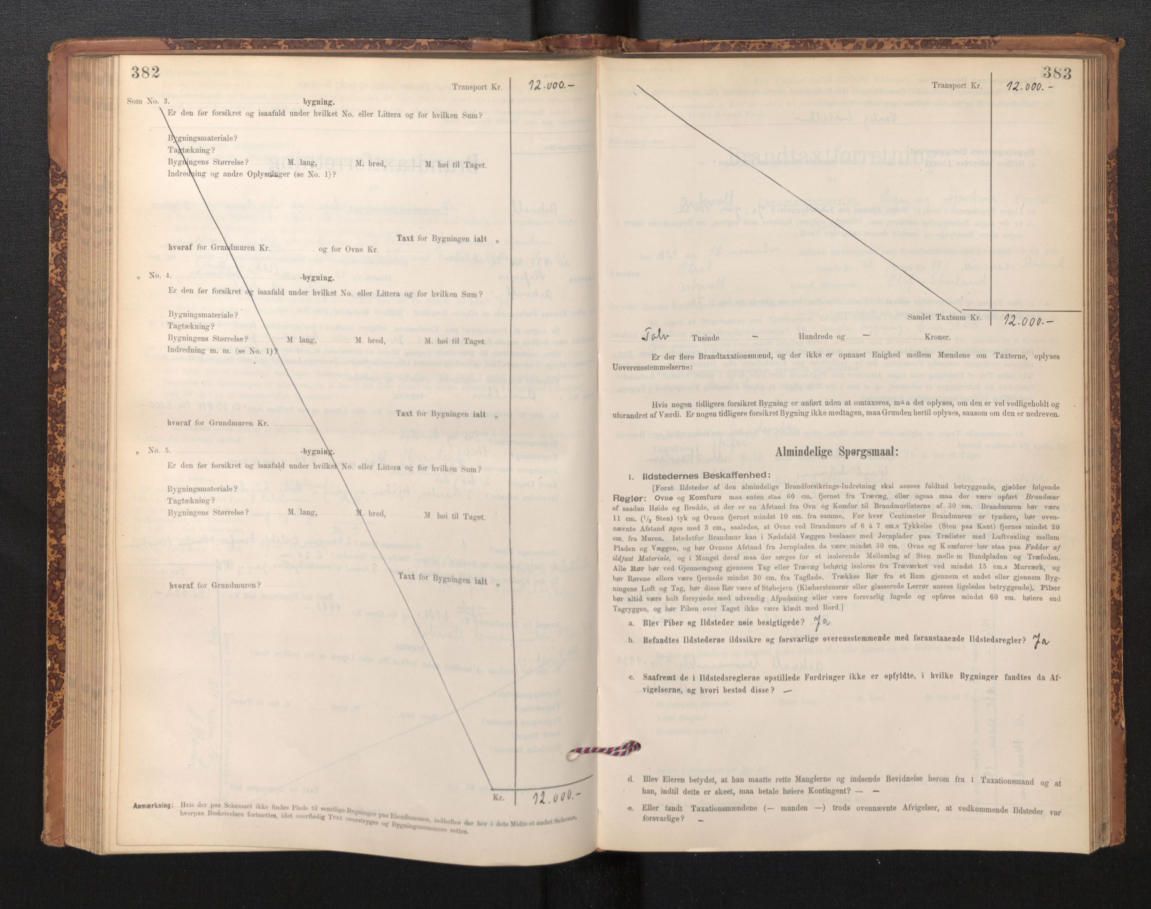 Lensmannen i Askvoll, AV/SAB-A-26301/0012/L0004: Branntakstprotokoll, skjematakst og liste over branntakstmenn, 1895-1932, p. 382-383