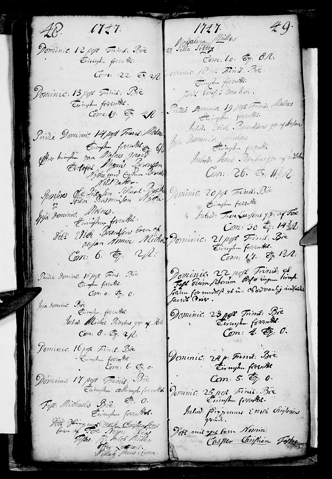 Ministerialprotokoller, klokkerbøker og fødselsregistre - Nordland, AV/SAT-A-1459/891/L1296: Parish register (official) no. 891A01, 1741-1784, p. 48-49