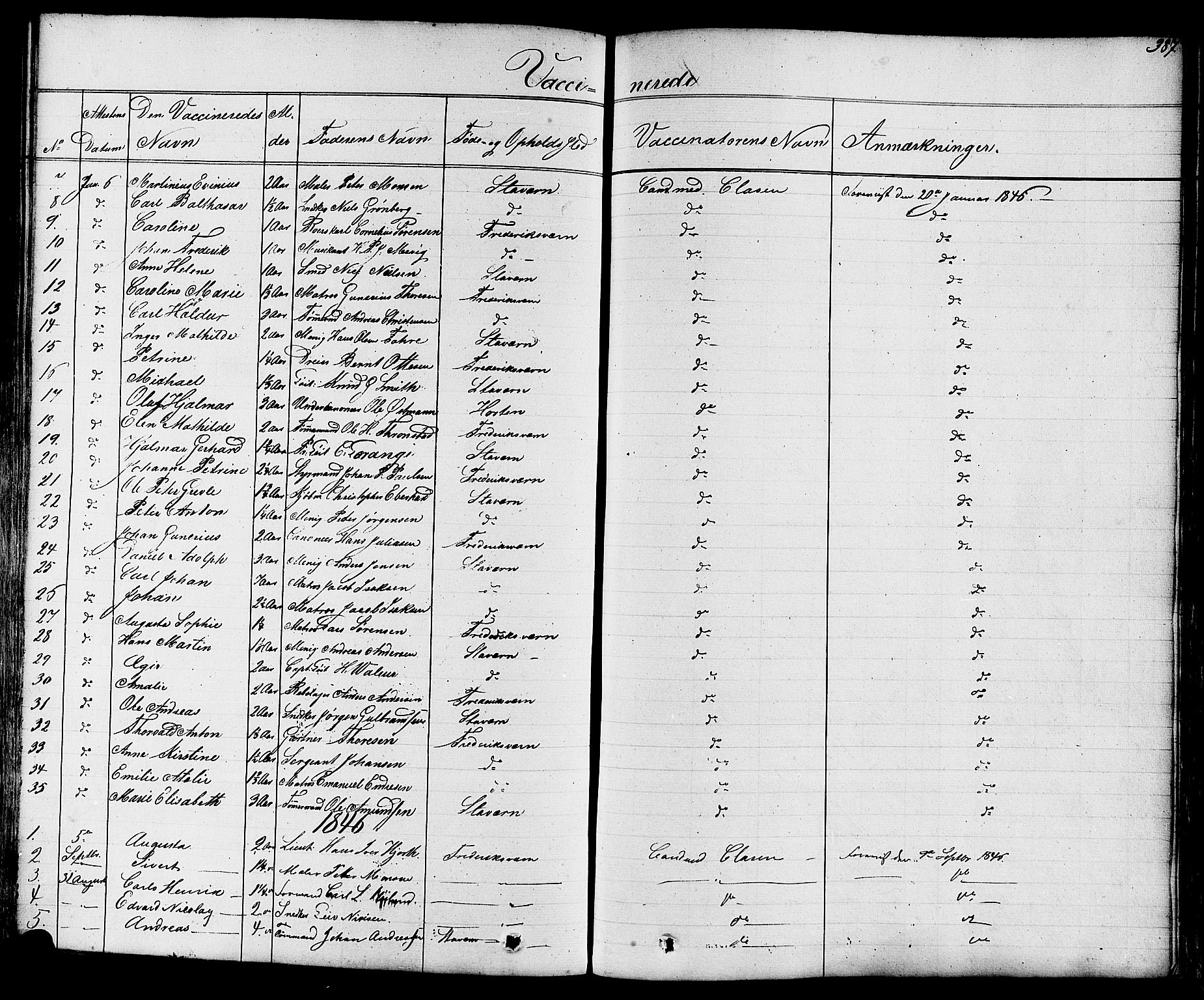 Stavern kirkebøker, SAKO/A-318/F/Fa/L0007: Parish register (official) no. 7, 1840-1877, p. 387