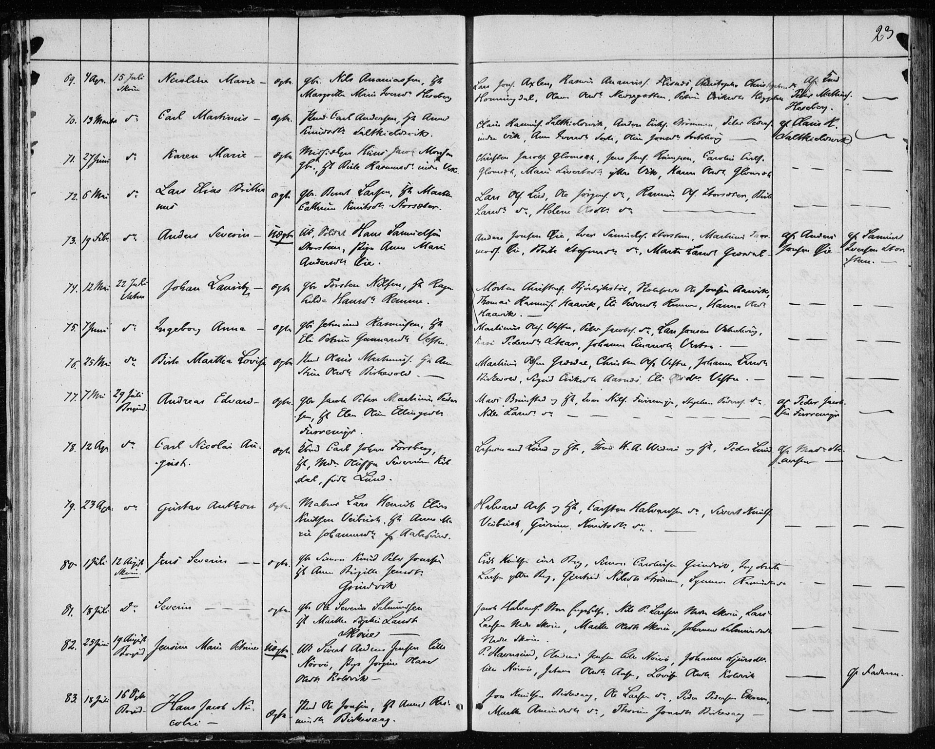 Ministerialprotokoller, klokkerbøker og fødselsregistre - Møre og Romsdal, AV/SAT-A-1454/528/L0416: Curate's parish register no. 528B04, 1853-1857, p. 23