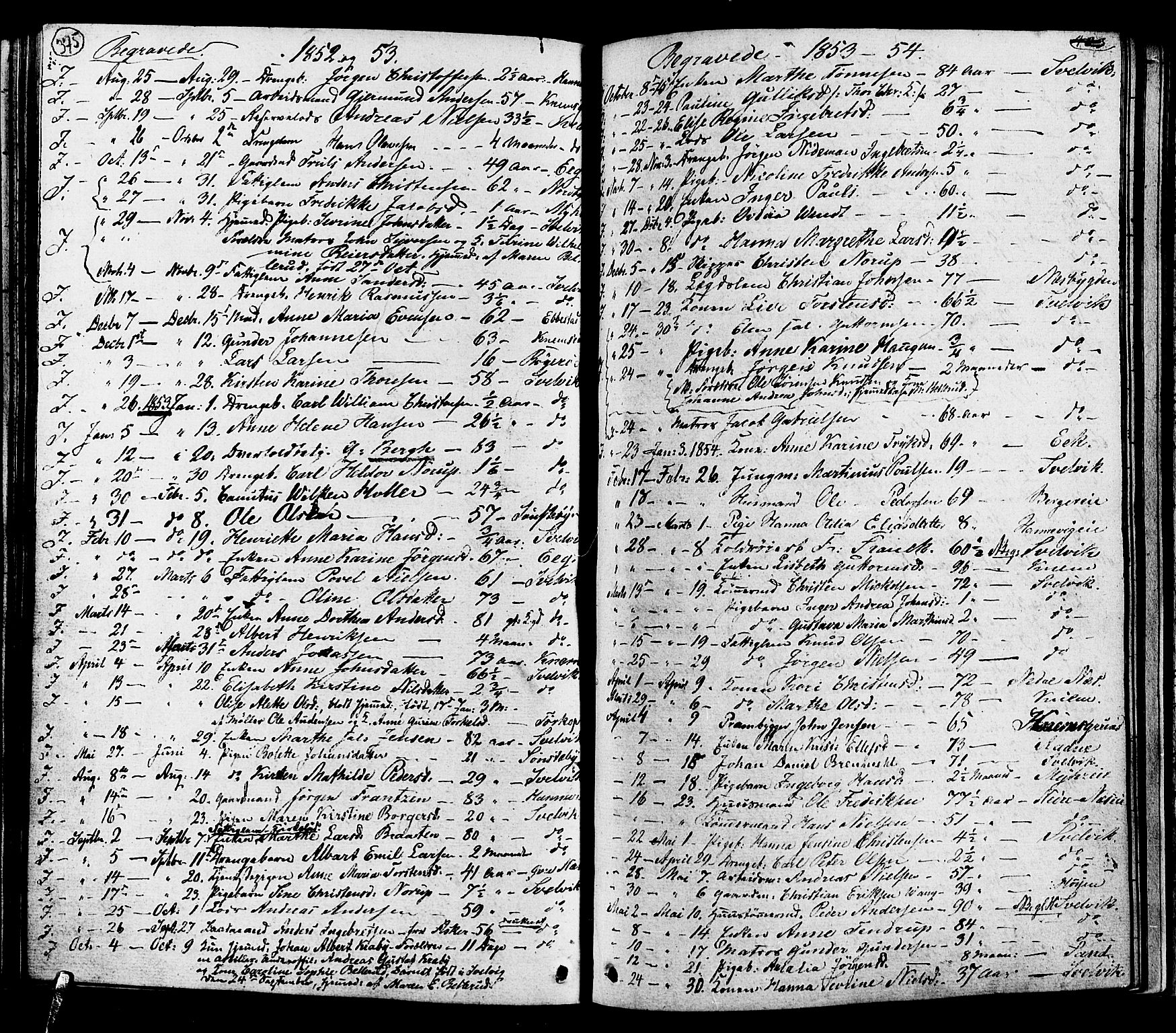 Hurum kirkebøker, SAKO/A-229/G/Ga/L0002: Parish register (copy) no. I 2, 1827-1857, p. 375