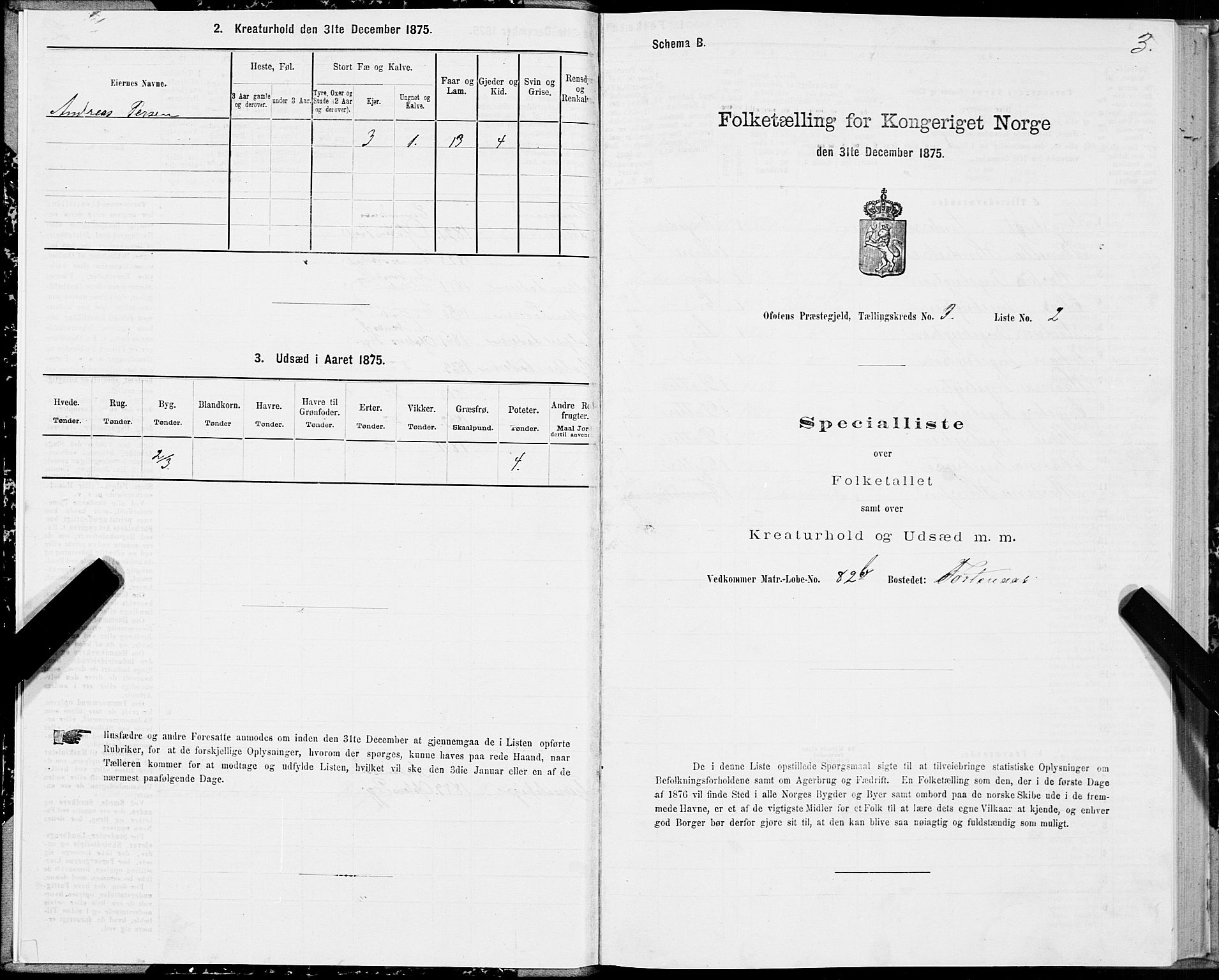 SAT, 1875 census for 1853P Ofoten, 1875, p. 2003