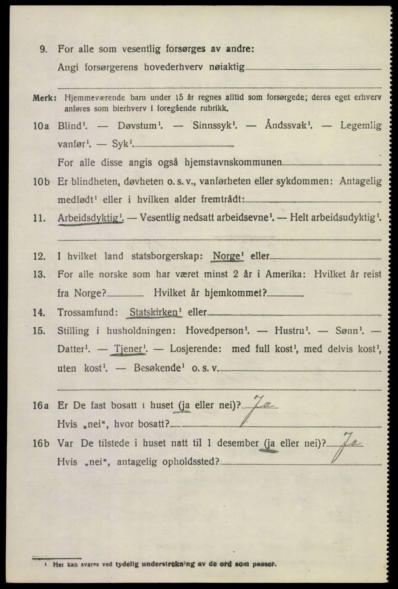 SAKO, 1920 census for Andebu, 1920, p. 2853