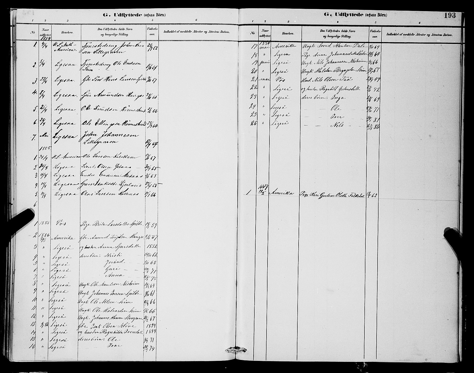 Ulvik sokneprestembete, SAB/A-78801/H/Hab: Parish register (copy) no. B 3, 1884-1901, p. 193