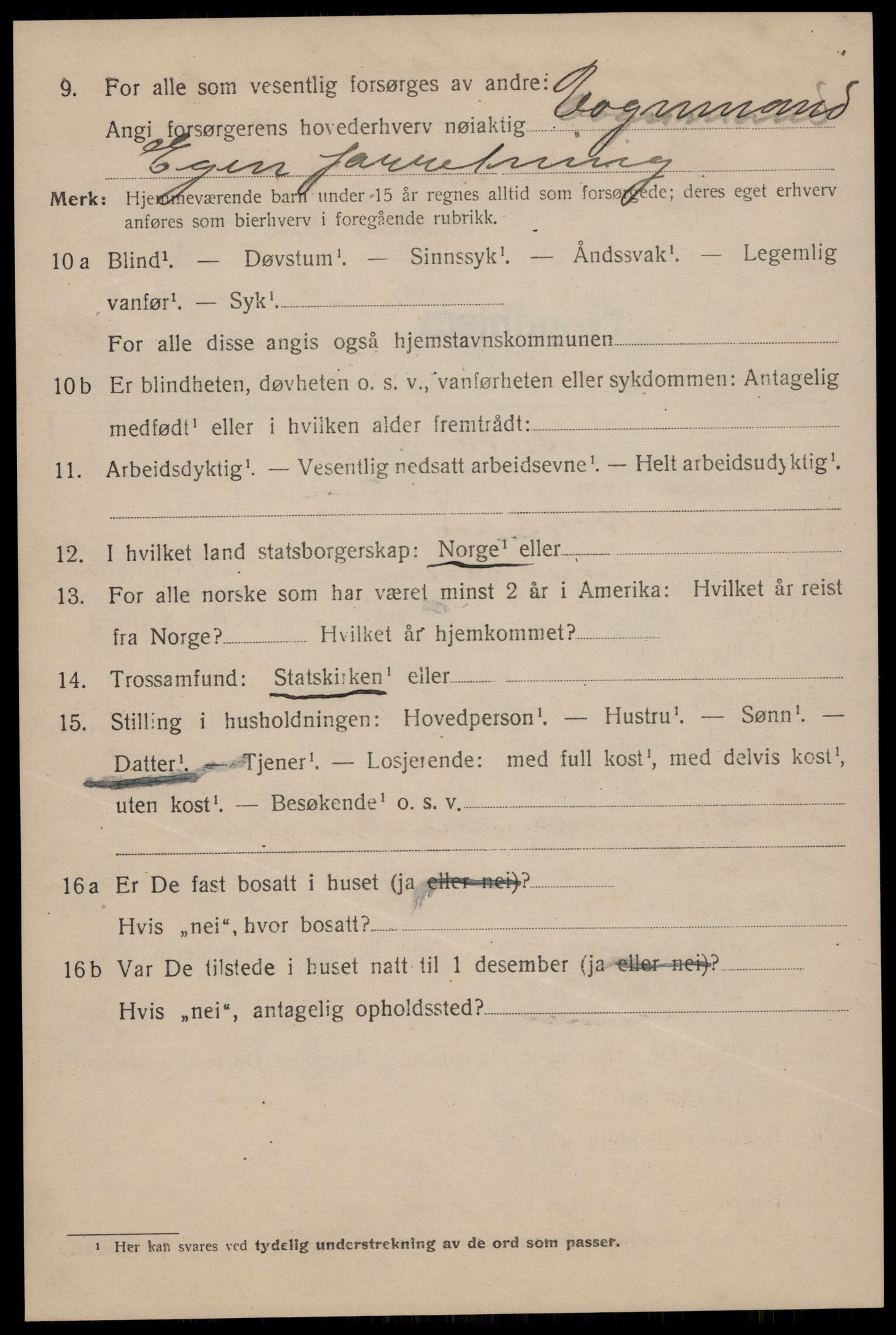 SAT, 1920 census for Trondheim, 1920, p. 91101